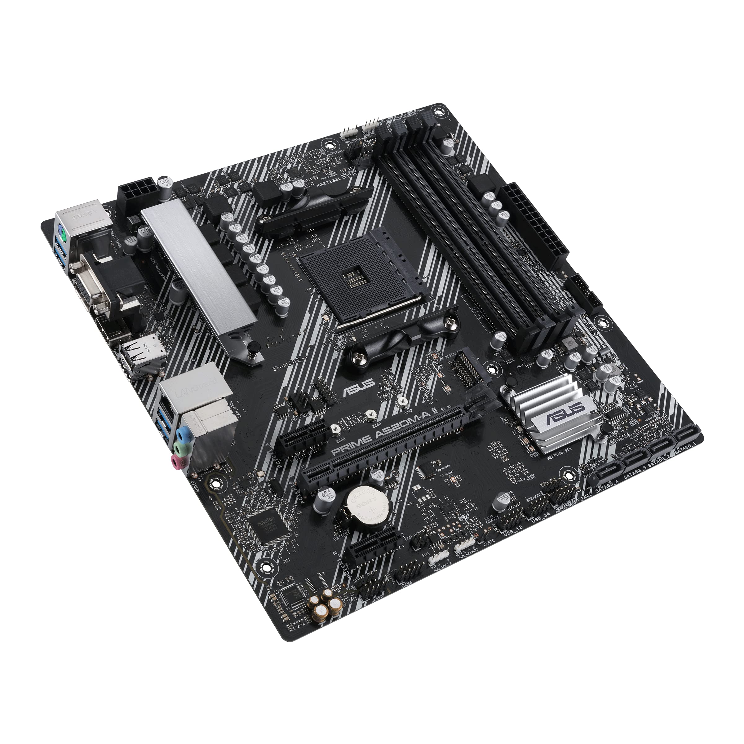 Asus Prime A520M-A Ii/Csm Amd Am4(3Rd Gen Ryzen) Microatx Commercial Motherboard(Ecc Memory,M.2 Support,1Gb Ethernet, Dp/Hdmi 2.