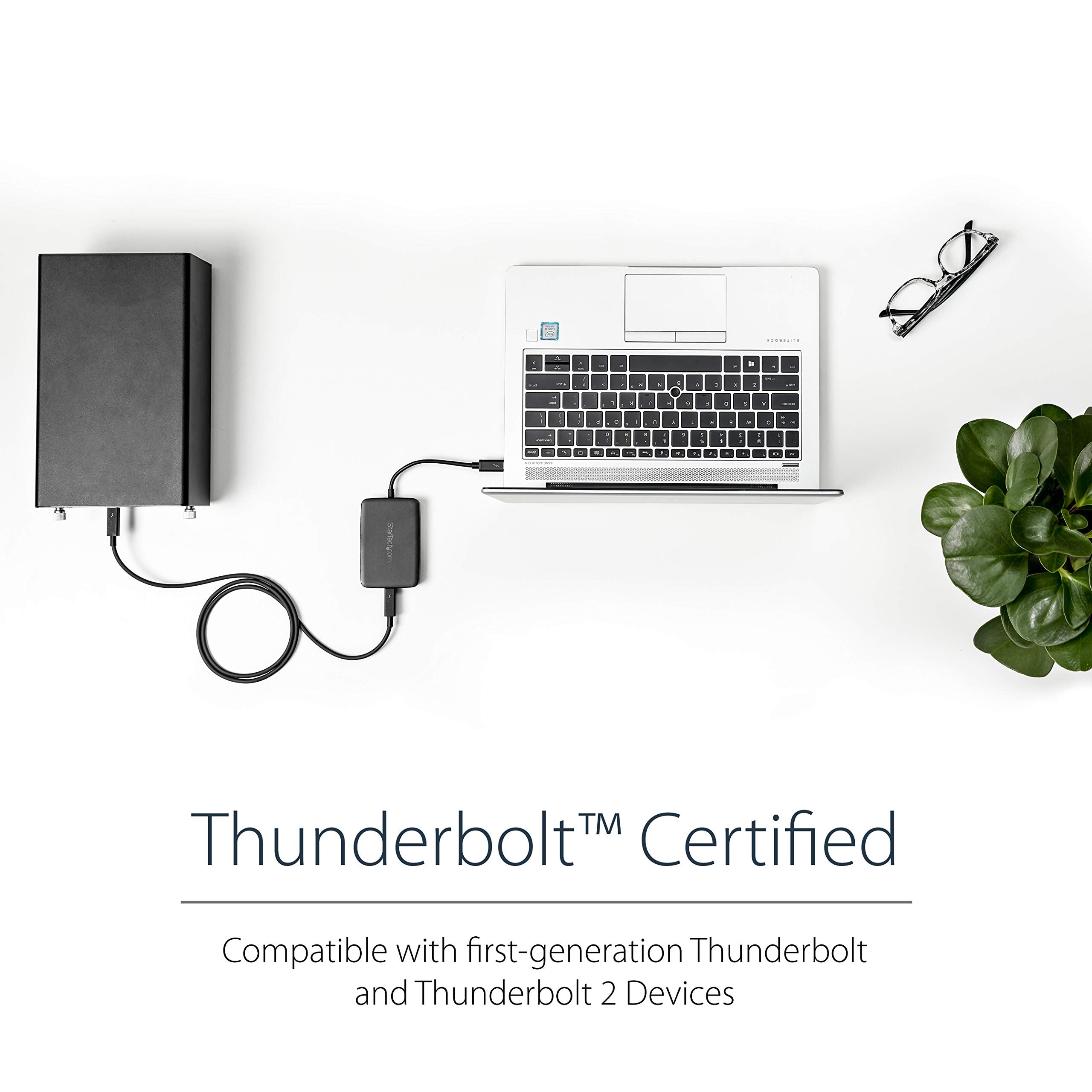 Startech.Com Thunderbolt 3 To Thunderbolt 2 Adapter   Tb3 Laptop To Tb2 Displays/Devices   Thunderbolt 2 20Gbps Or Thunderbolt 1