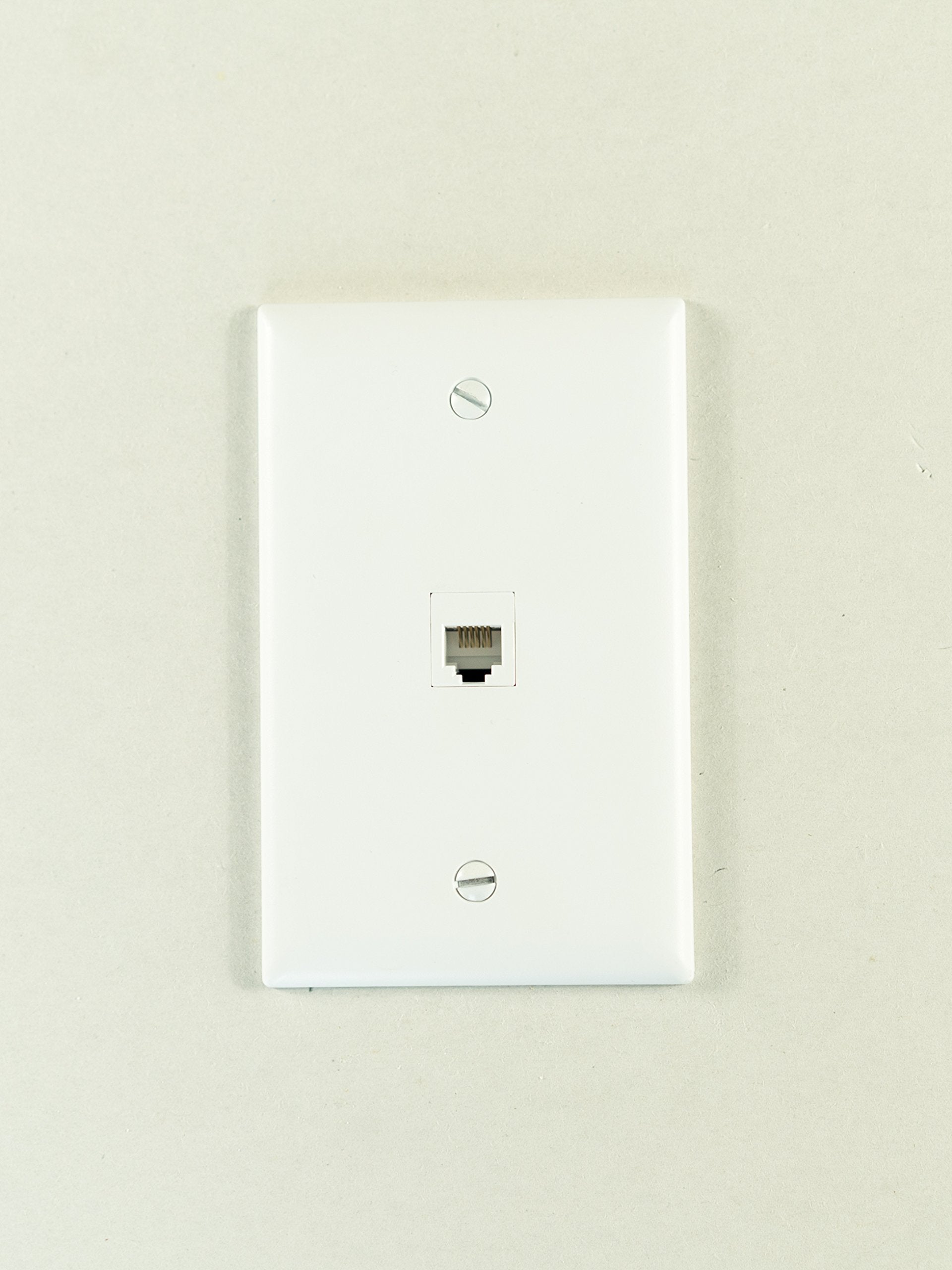 Legrand   Onq 1 Port Single Gang Wall Plate, Ethernet Wall Plate, High Impact Flame Retardant Plastic, Screw In Decorator Keysto