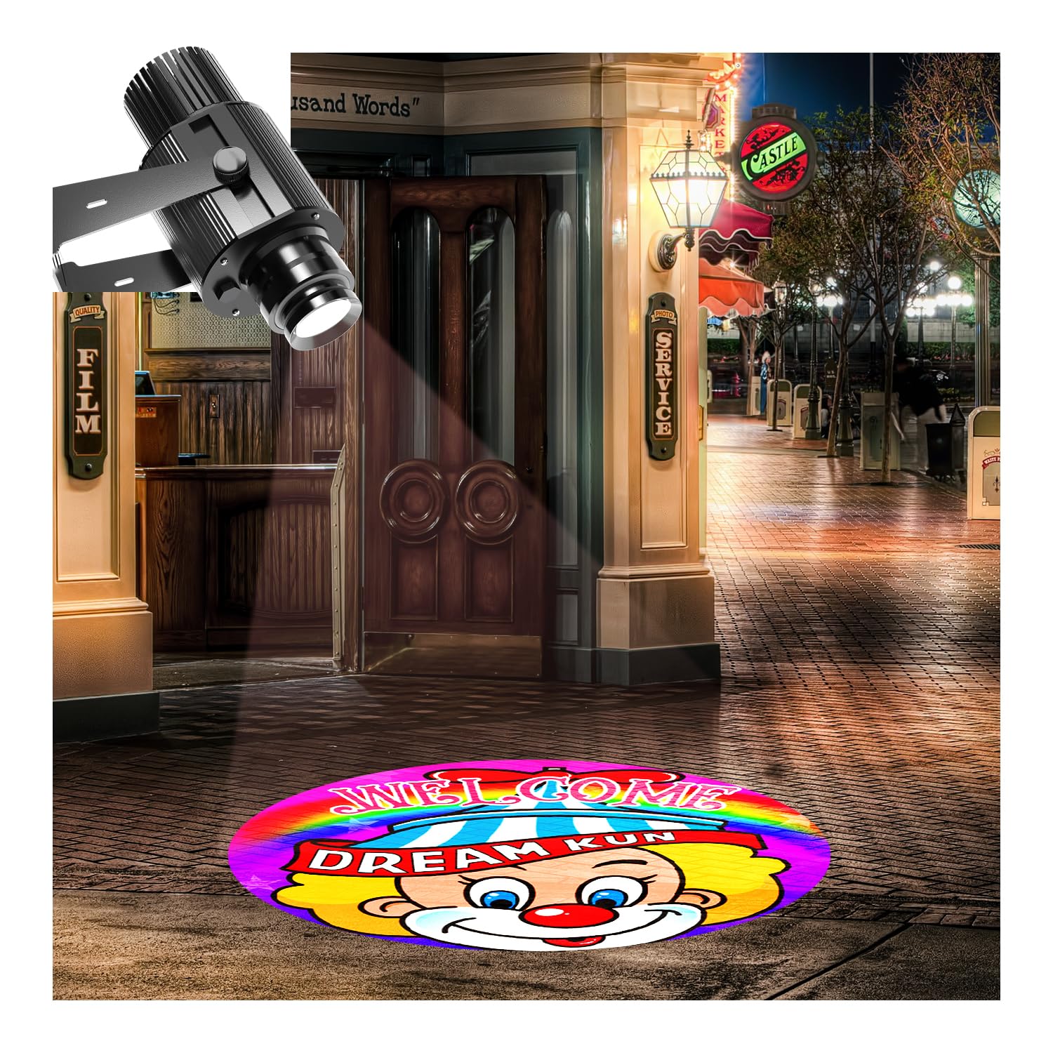 Custom Logo Projector Lights Custom GOBO projectors for Store Business or Wall Outdoor Waterproof ip67 HD led for Shop Advertisi