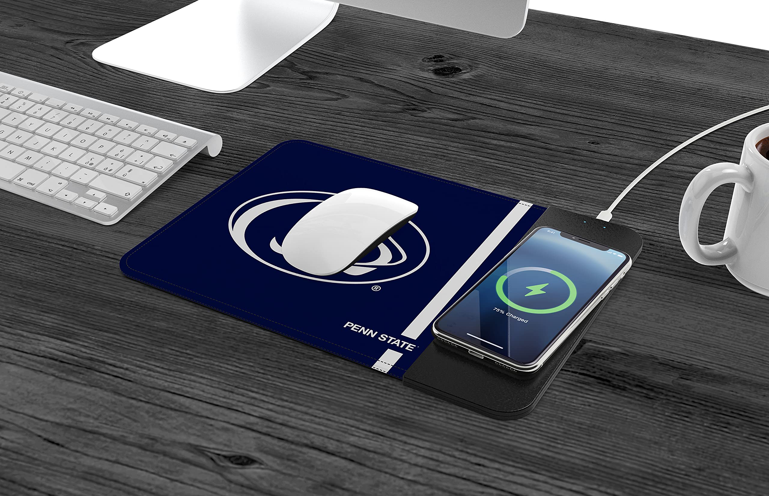 Soar Ncaa Wireless Charging Mouse Pad, Penn State Nittany Lions