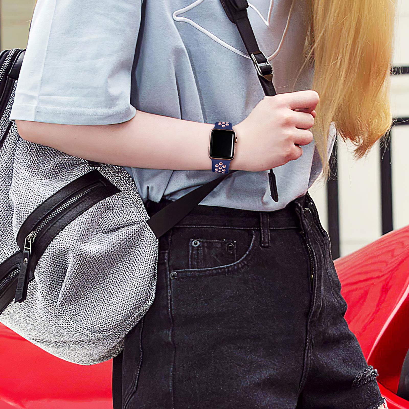 Lerobo 3 Pack Strap Compatible With Apple Watch Bands 45Mm 44Mm 46Mm 49Mm 42Mm 41Mm 40Mm 38Mm,Soft Silicone Breathable Sport Ban