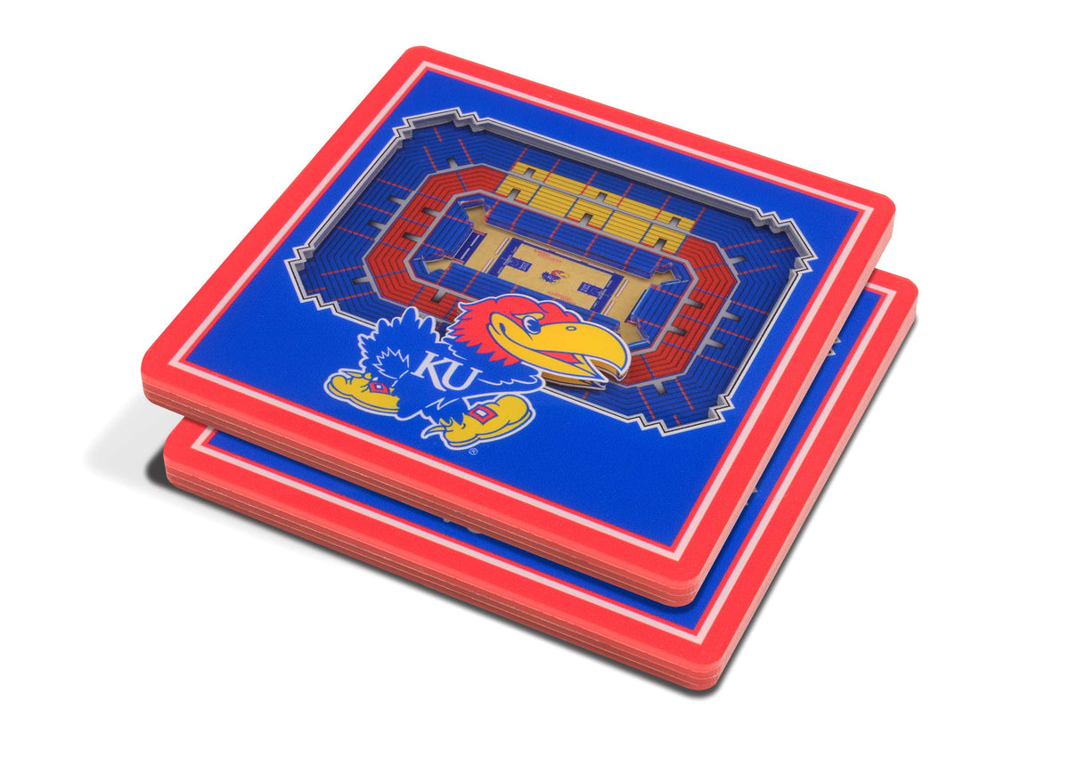 Youthefan Ncaa Kansas Jayhawks 3D Stadiumview Coasters   Allen Fieldhouse