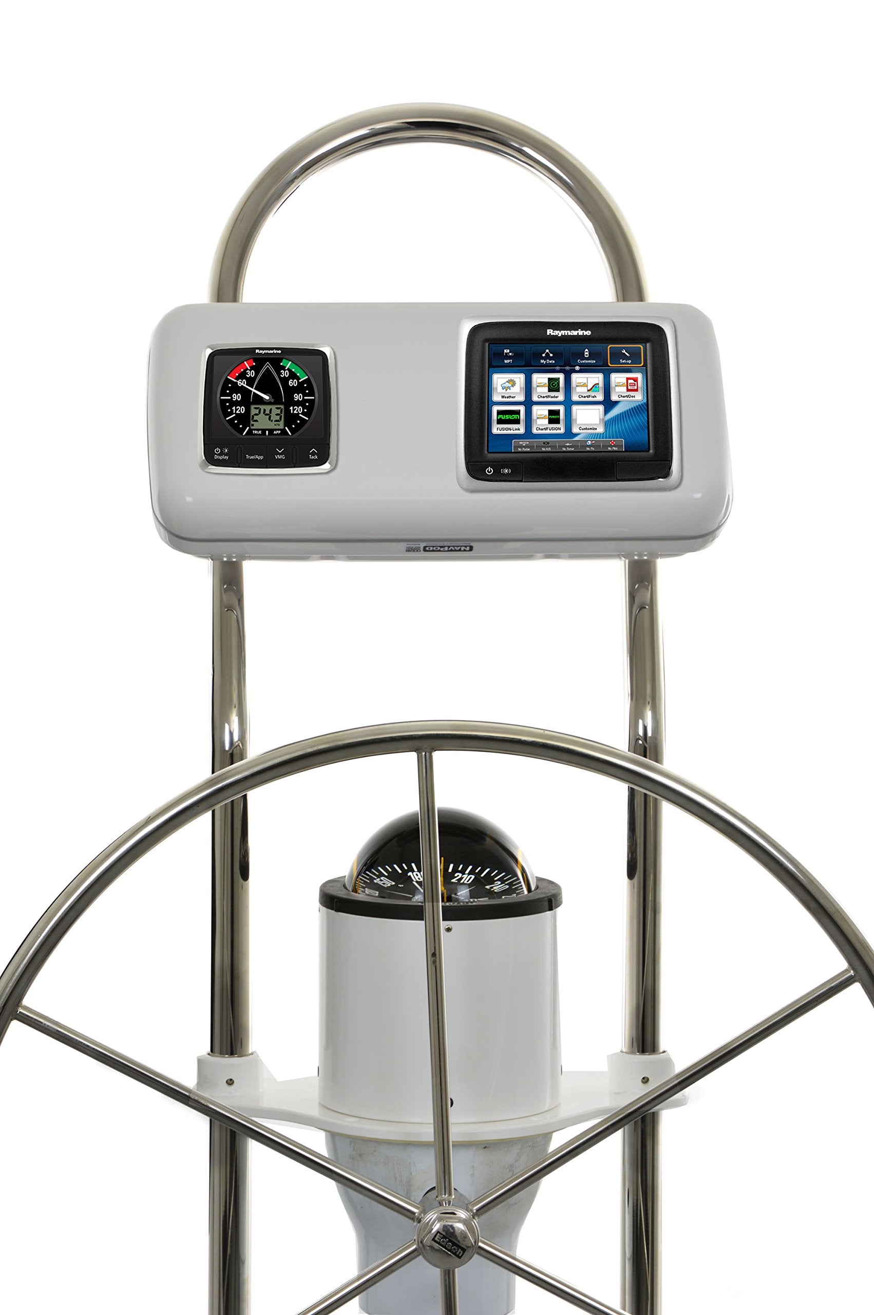 Navpod Gp2517 Systempod Pre Cut For Raymarine A65/A67/A68 And 1 Inst. (3.6'' Hole) For 12'' Wide Guard