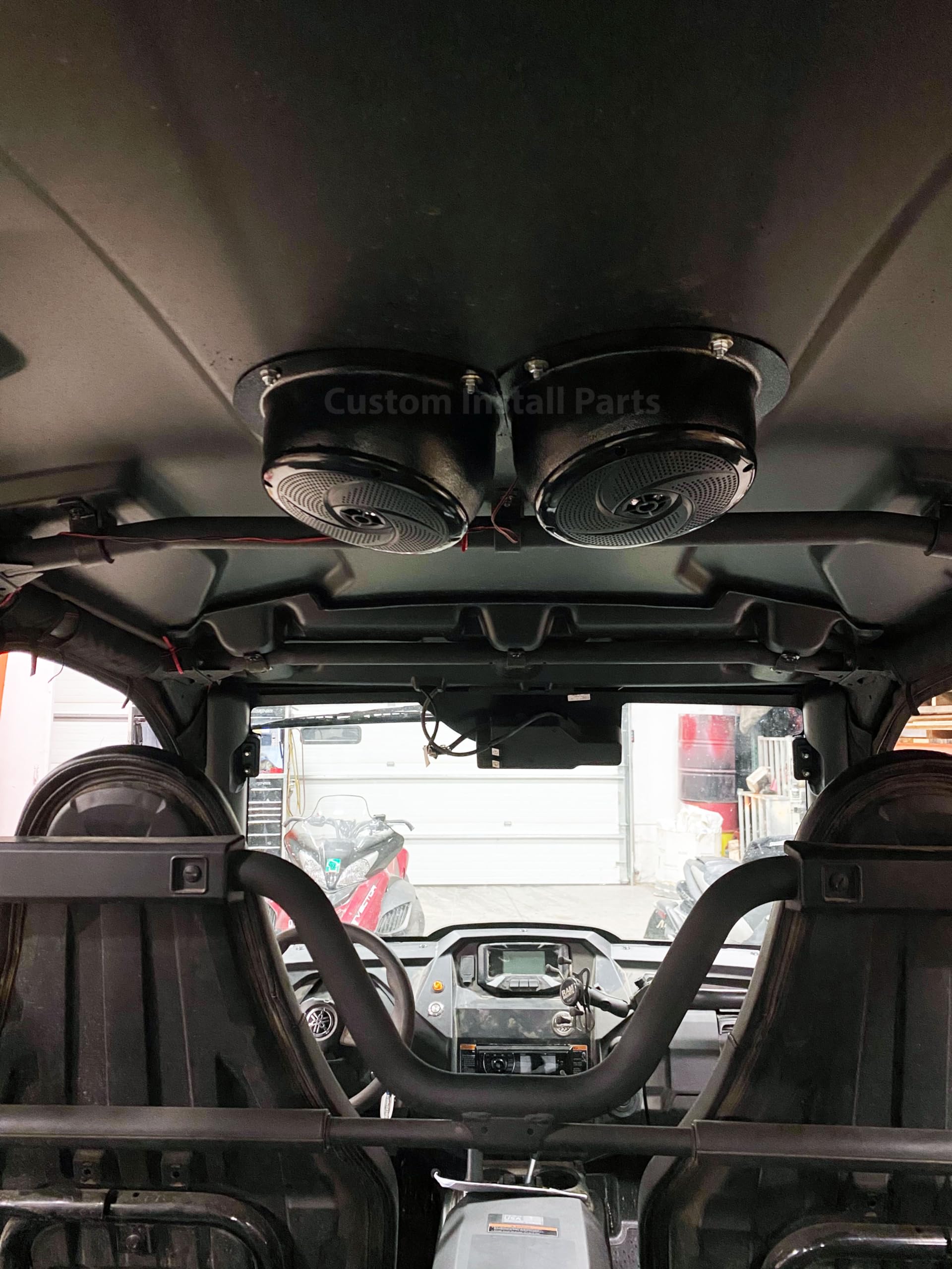 Custom Install Parts Pair Of 6.5'' Install Universal Angled Speaker Enclosures Boxes Pods Surface Mount