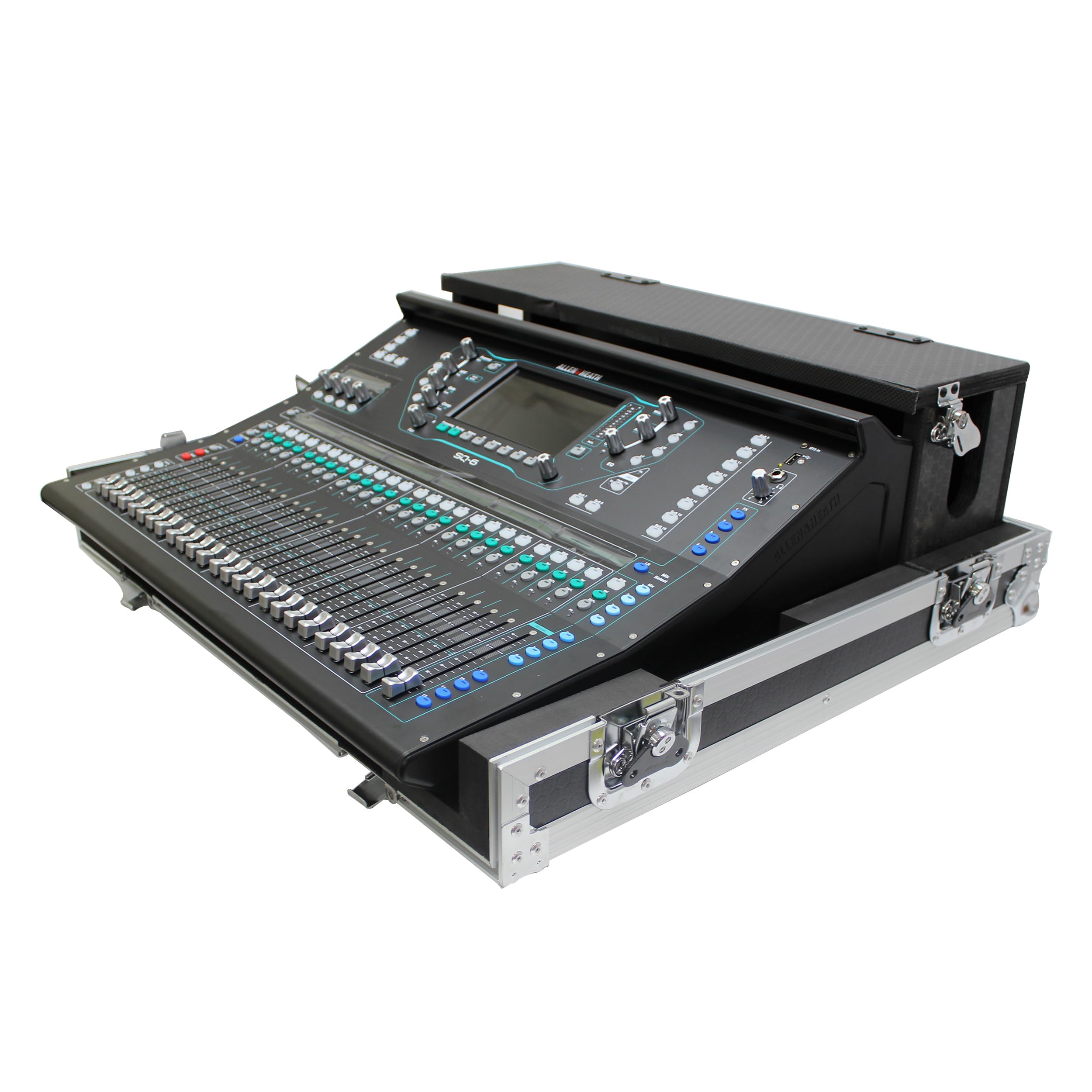 ProX XS-AHSQ7DHW ATA Digital Audio Mixer Flight Case for Allen & Heath SQ7 Console with Doghouse compartment and Caster wheels