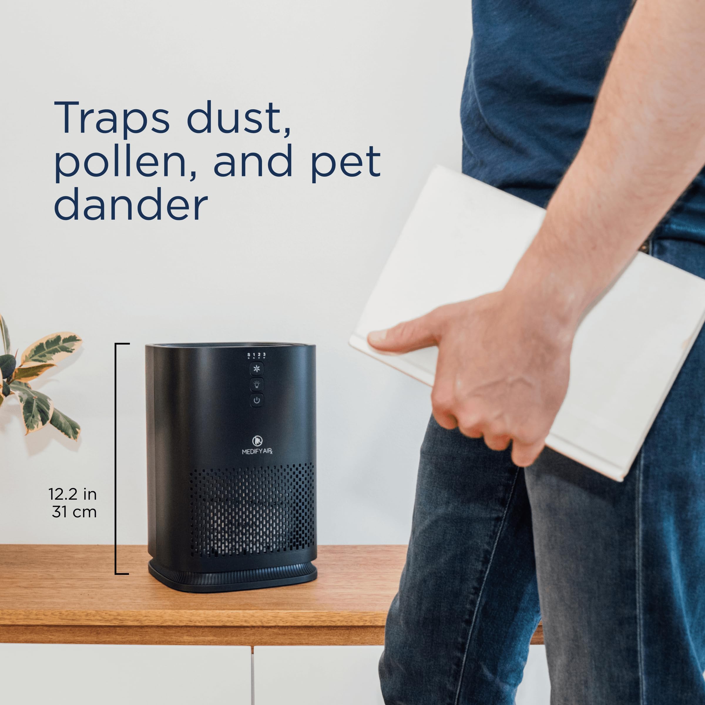 Medify Ma 14 Air Purifier With True Hepa H13 Filter | 470 Ft Per Hour For Smoke, Odors, Pollen, Pets | 99.9% Removal To 0.1 Micr