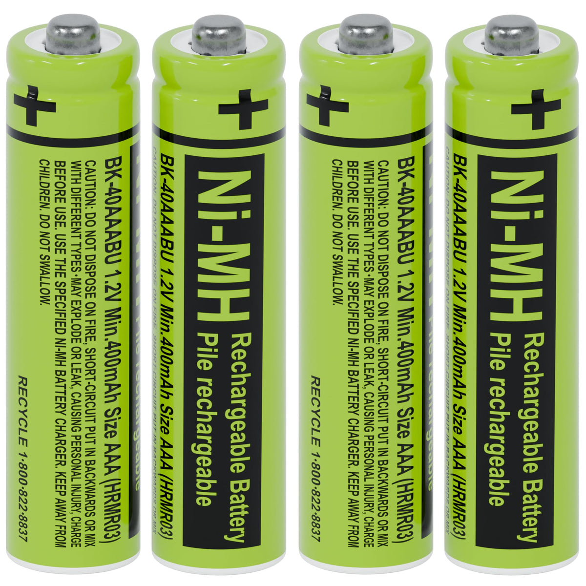 Rocketbus 4 Bk 40Aaabu 1.2V 400Mah Ni Mh Rechargeable Battery Packs For Panasonic Cordless Phone System Bk40Aaabu