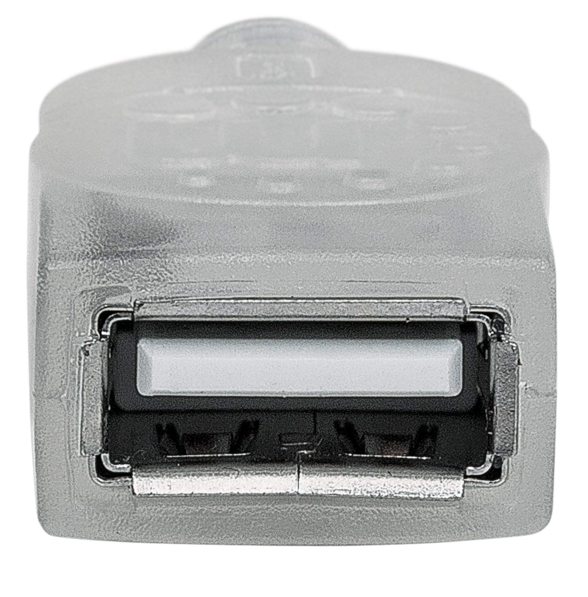 Manhattan 6 Feet Hi Speed Usb Device Cable A Male/A Female, Translucent Silver (336314)