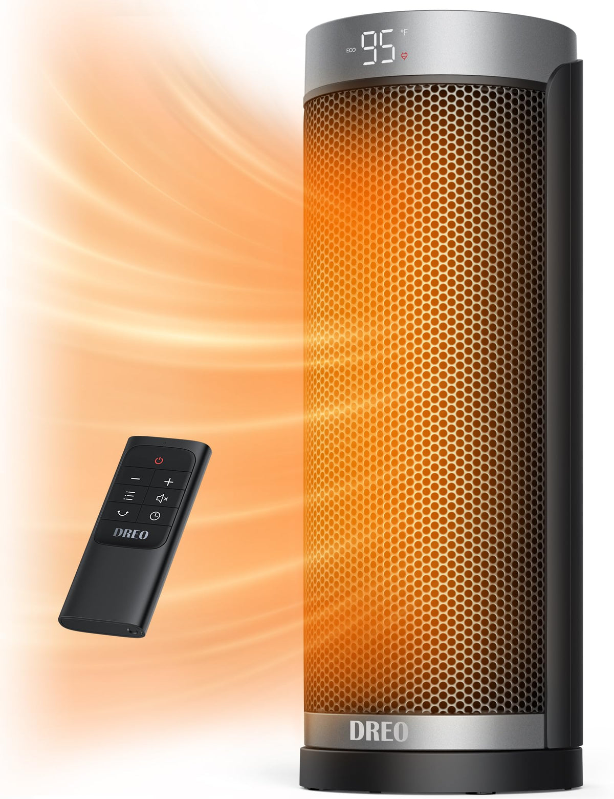 Dreo Space Heaters For Indoor Use, Electric Heater With Remote For Bedroom Large Room, 16 Inch Upgraded 1500W Fast Heating With
