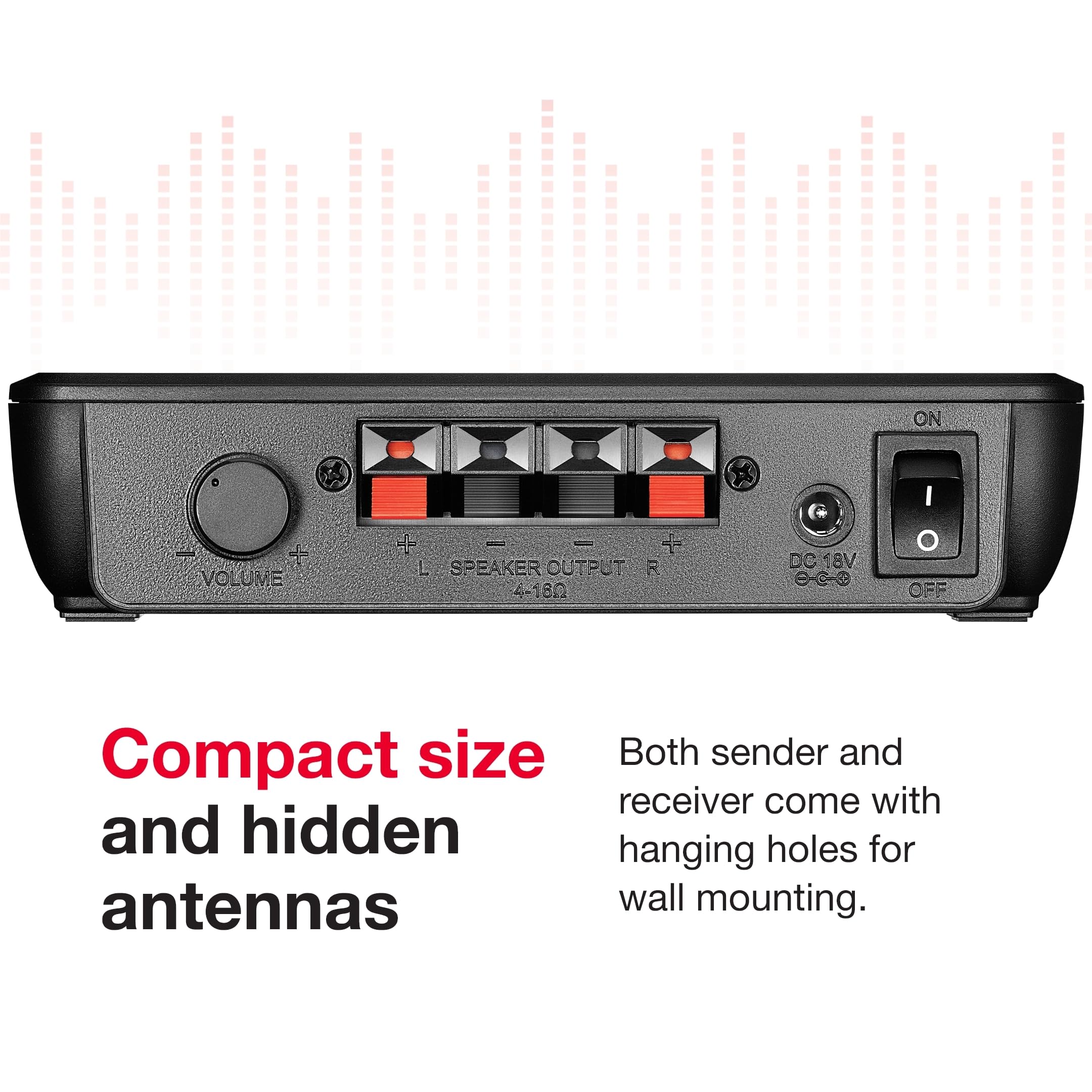 Rocketfish Wireless Rear Speaker Kit - Speaker Kit With Sender & Receiver - Home Theater & Entertainment Audio System - Wireless