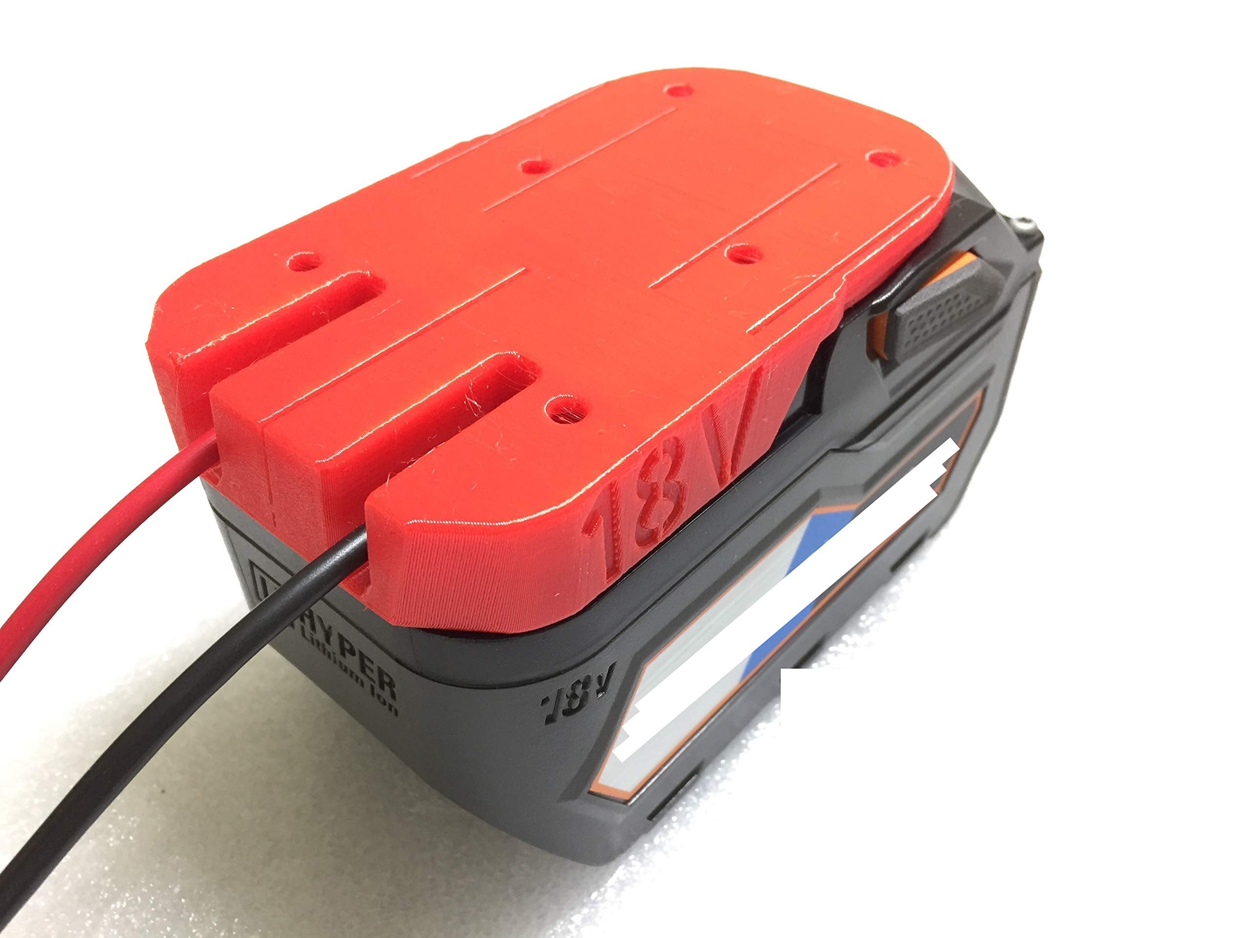 10Awg Red Adapter For Ridgid 18V Hyper Li Ion Battery Dock Power Connector Rigid