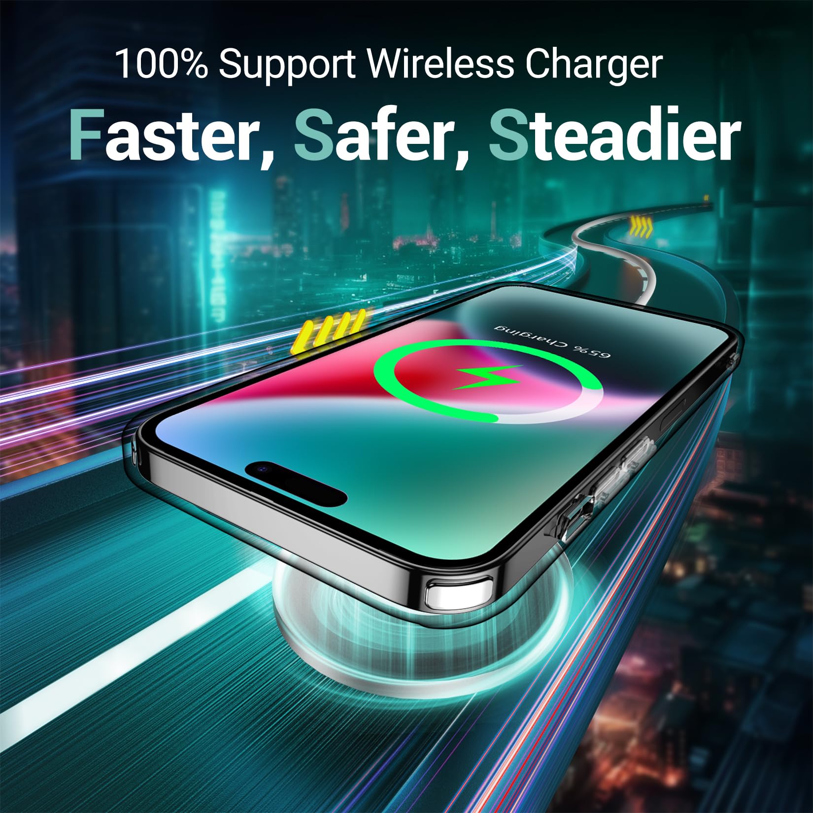 Temdan Designed For Iphone 15 Plus Case 6.7Inch Crystal Clear,[Non Yellowing] [Ultra Slim][Military Grade Drop Protection] Shock