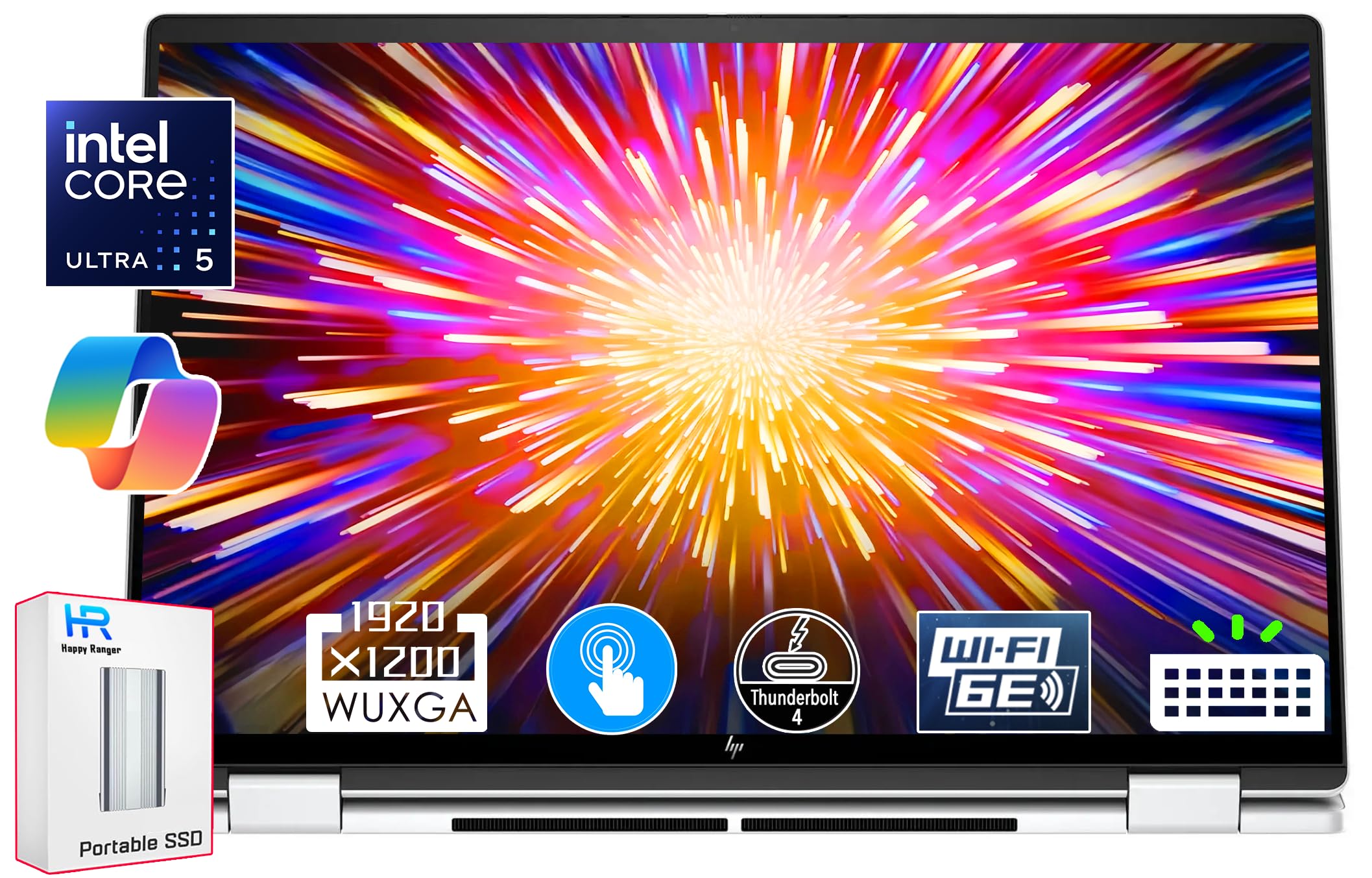 Hp Envy X360 16'' Ultra 5 Ai Convertible 2 In 1 Laptop, Fhd+ 300 Nits Touchscreen, Ultra 5 125U (Beats I5 1335U), Copilot, Thund