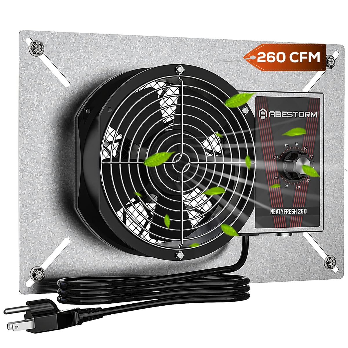 Abestorm 260Cfm Crawlspace Ventilation Fans, Ip-55 Rated Exhaust Fan With Humidistat Thermostat, 6.7 Inch Basement Vent Fan With