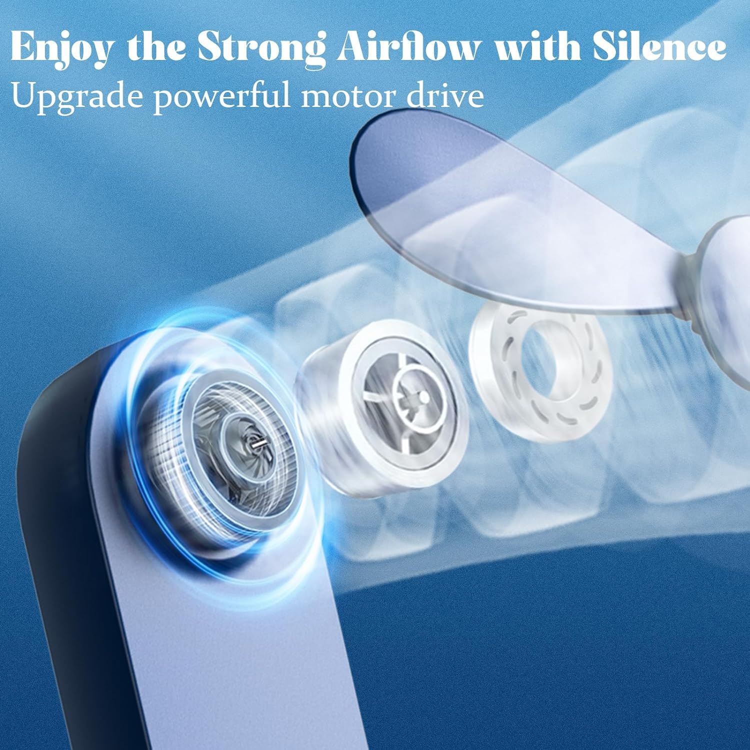 Jsqbd Handheld Mini Fan With Usb Rechargeable 2000Mah Battery, Portable Hand Held Lash Fan For Makeup, Pocket Fan With 13 Woking