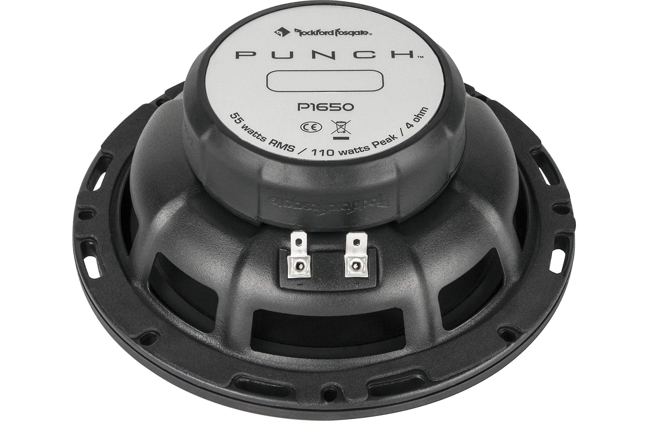 Rockfordfosgatebundle 2 Pairs Of Punch P1650 220W Max (110W Rms) 6.5'' 2 Way P1 Punch Series Coaxial Speakers W/Pei Dome Tweeter