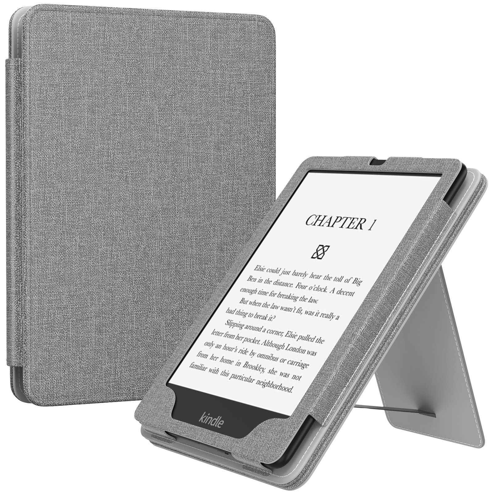 Moko Case For Kindle Paperwhite 11Th Generation 2021 Release, Slim Pu Shell Cover With Auto Wake/Sleep, Denim Gray