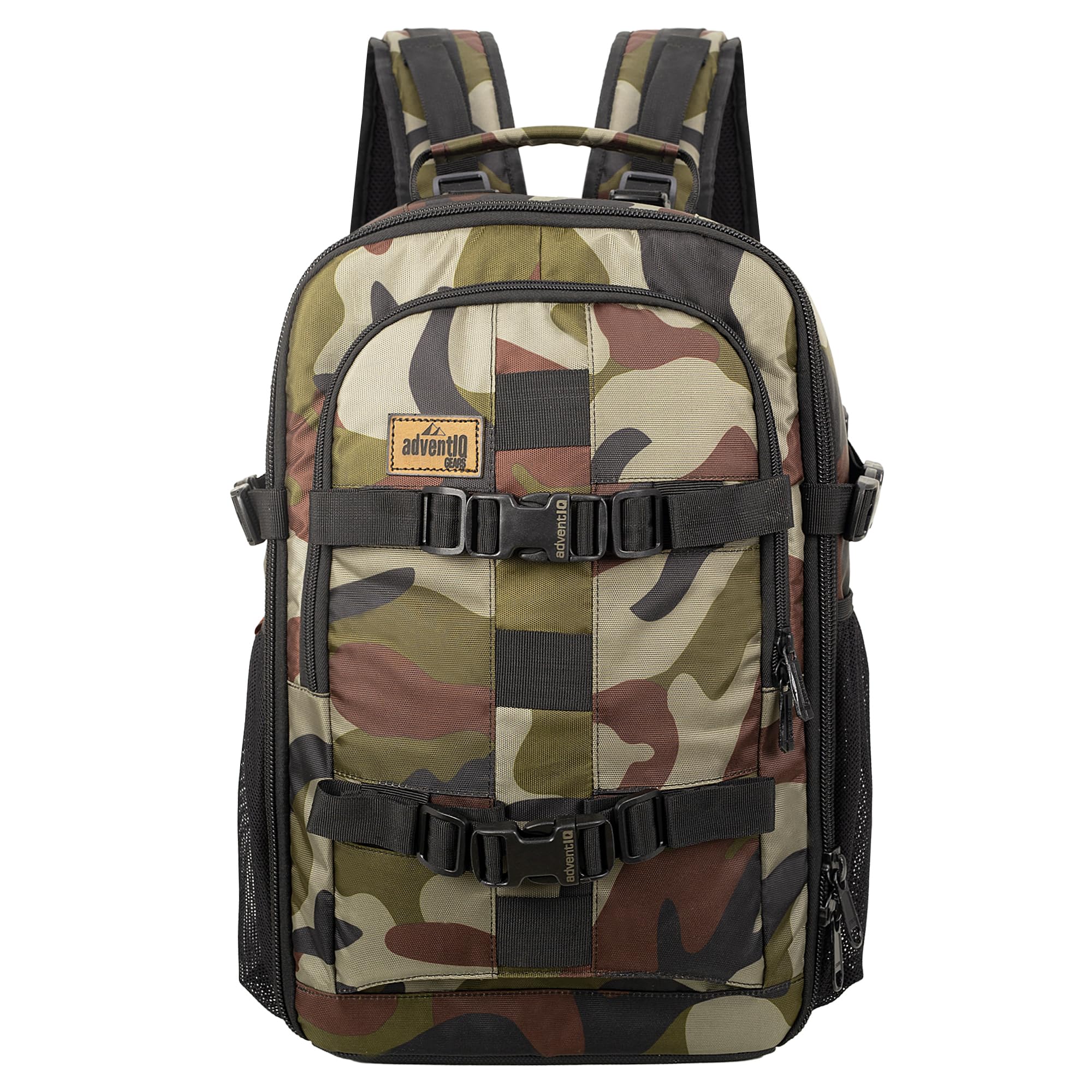 Adventiq ProRunner 414 Dslr/Slr Camera Backpack With Raincover & Antitheft Laptop Compartment Camera Bag Army Printed