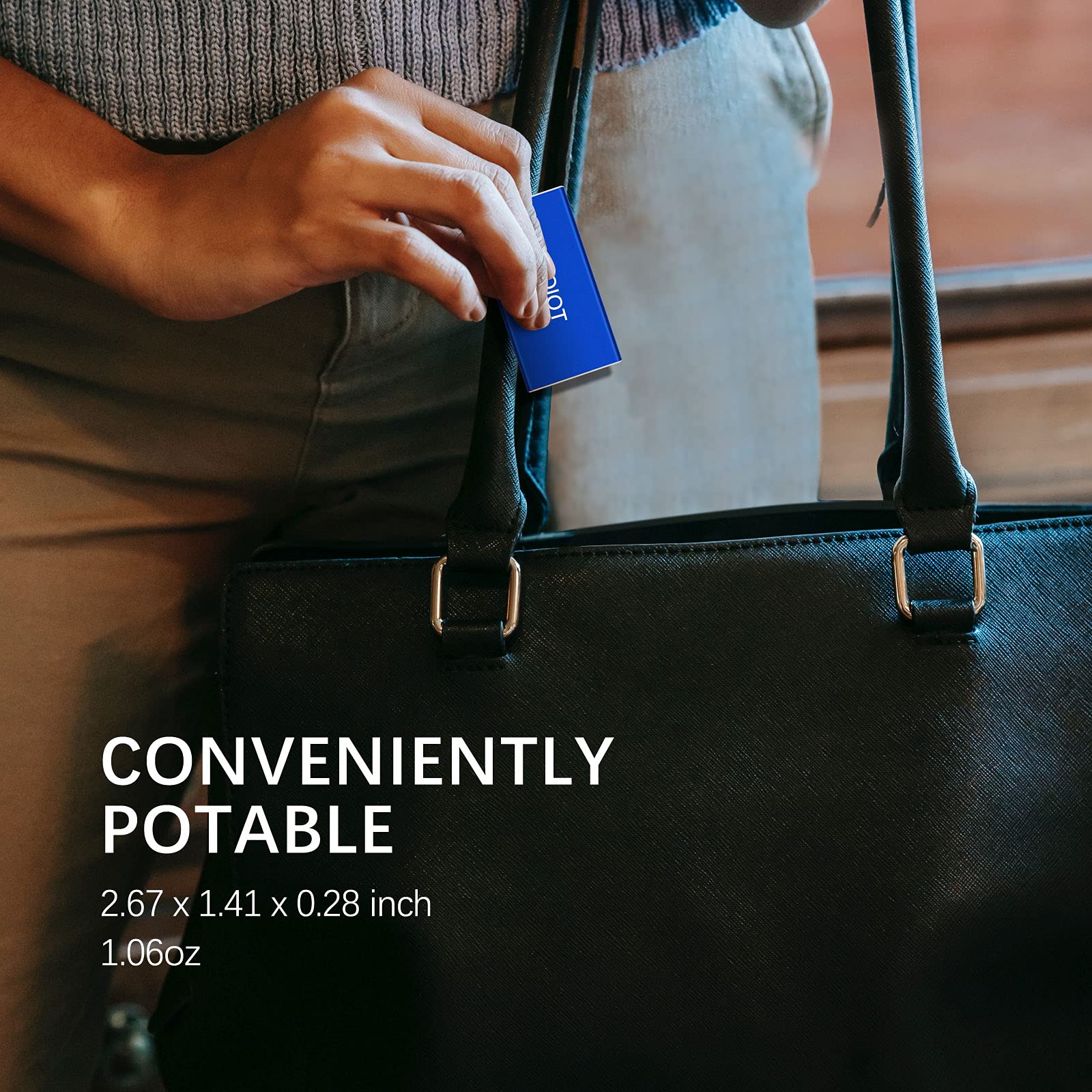 Joiot Mini Portable Ssd 500Gb External Solid State Drive   Up To 540Mb/S, Usb 3.1 Gen 2 Ultra Slim External Ssd, Blue