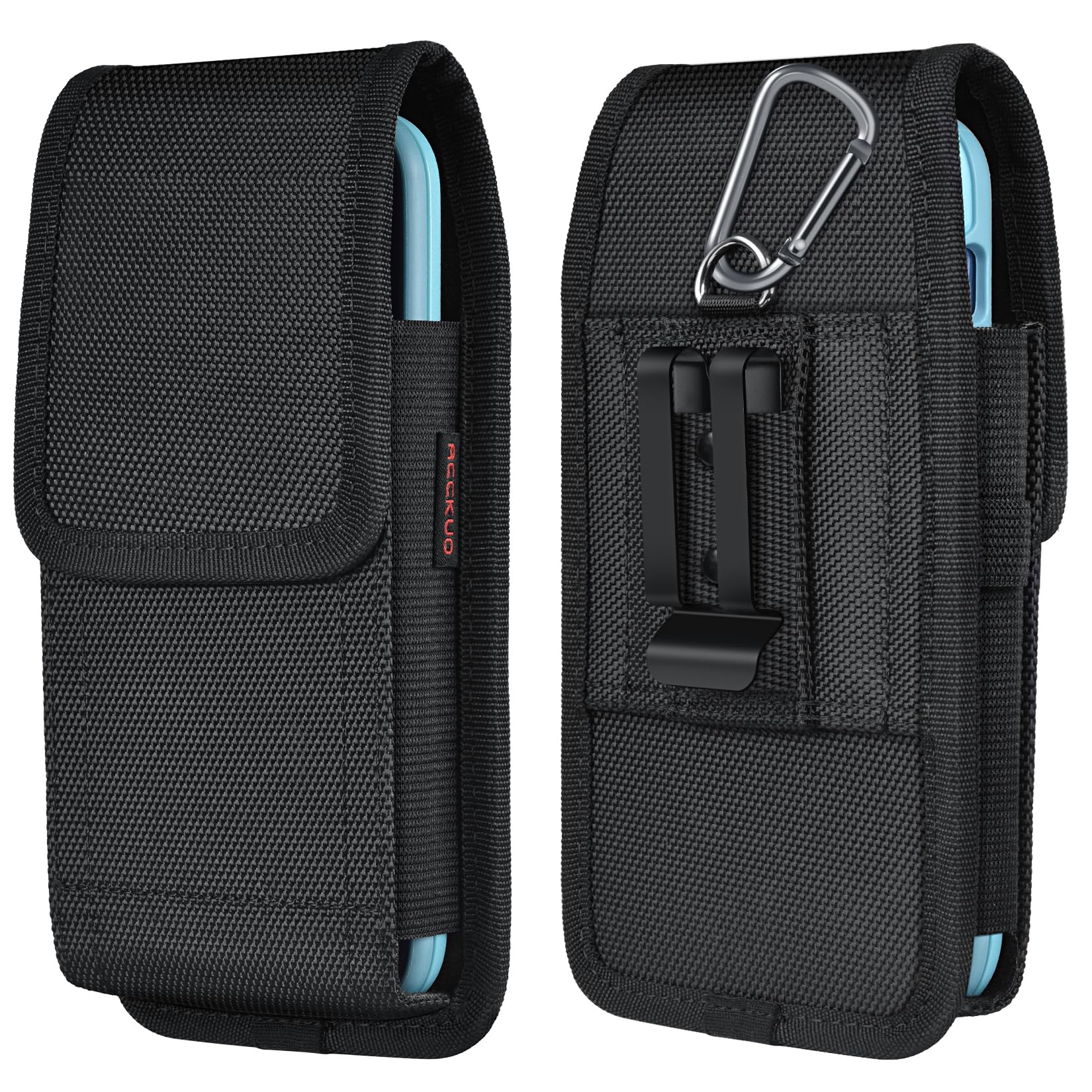 ACCKUO Phone Holster for Belt with Metal Clip and Magnetic Closure Compatible with Galaxy S25/S24/S23/S22/S21/S20 Ultra A16 A26 