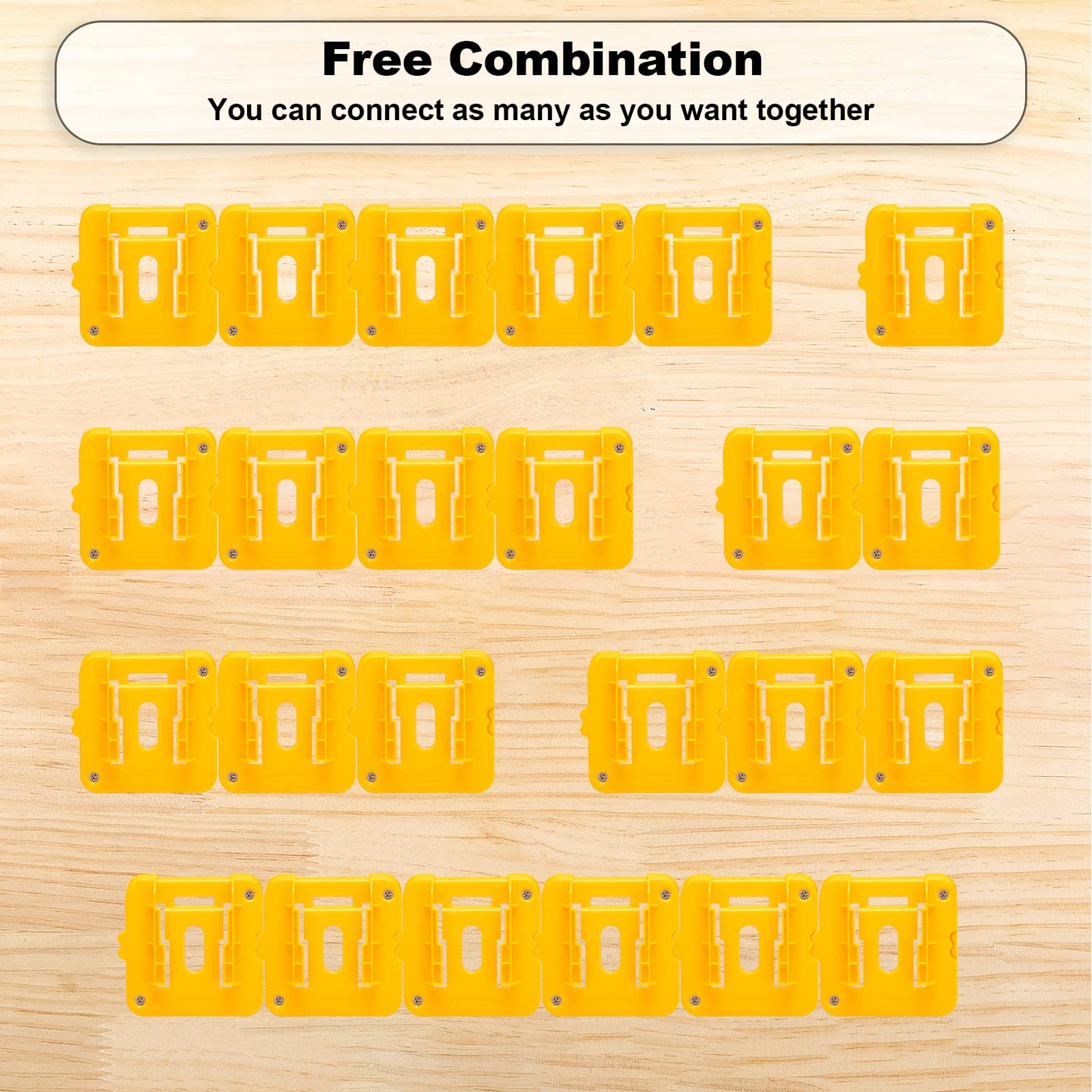 Crtbelfy 6 Pack Battery Mount Holder Compatible For Dewalt 20V 60V Battery Dock Holder Fit For Dcb200 Dcb203 Dcb205 Dcb206 Batte