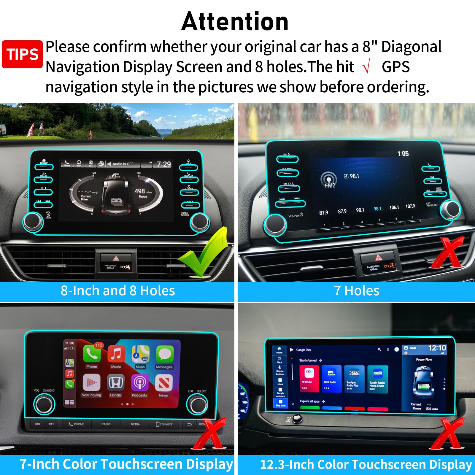 Apeser Compatible With Honda Accord Phone Mount 2018 2019 2020 2021 2022,10Th Gen Accord Phone Holder For 8 Inch Navigation Scre