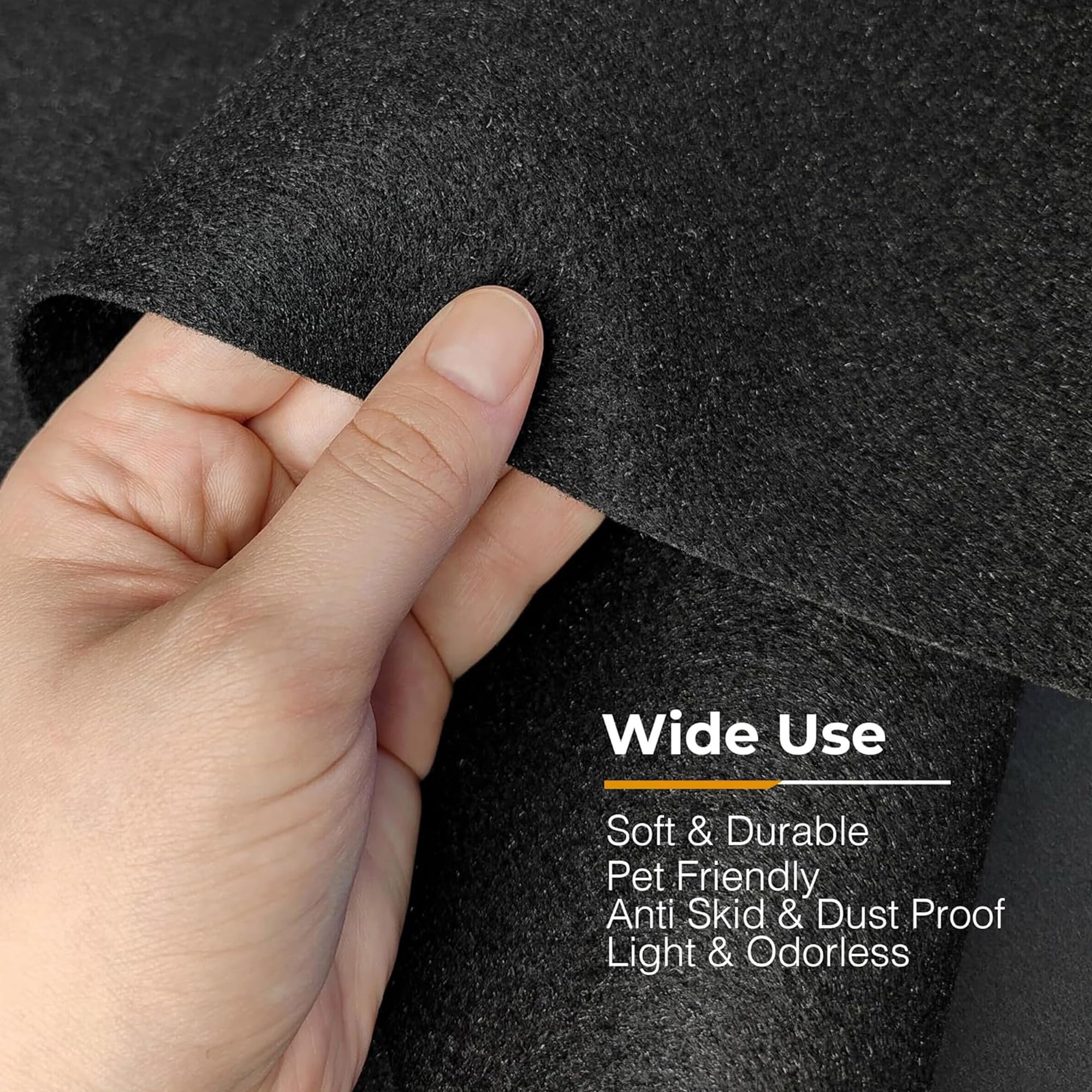 Siless 59''X122'' Graphite Underfelt Carpet For Speaker, Sub Box Carpet, Auto, Rv, Boat, Marine, Truck, Car Trunk Felt Fabric Ma