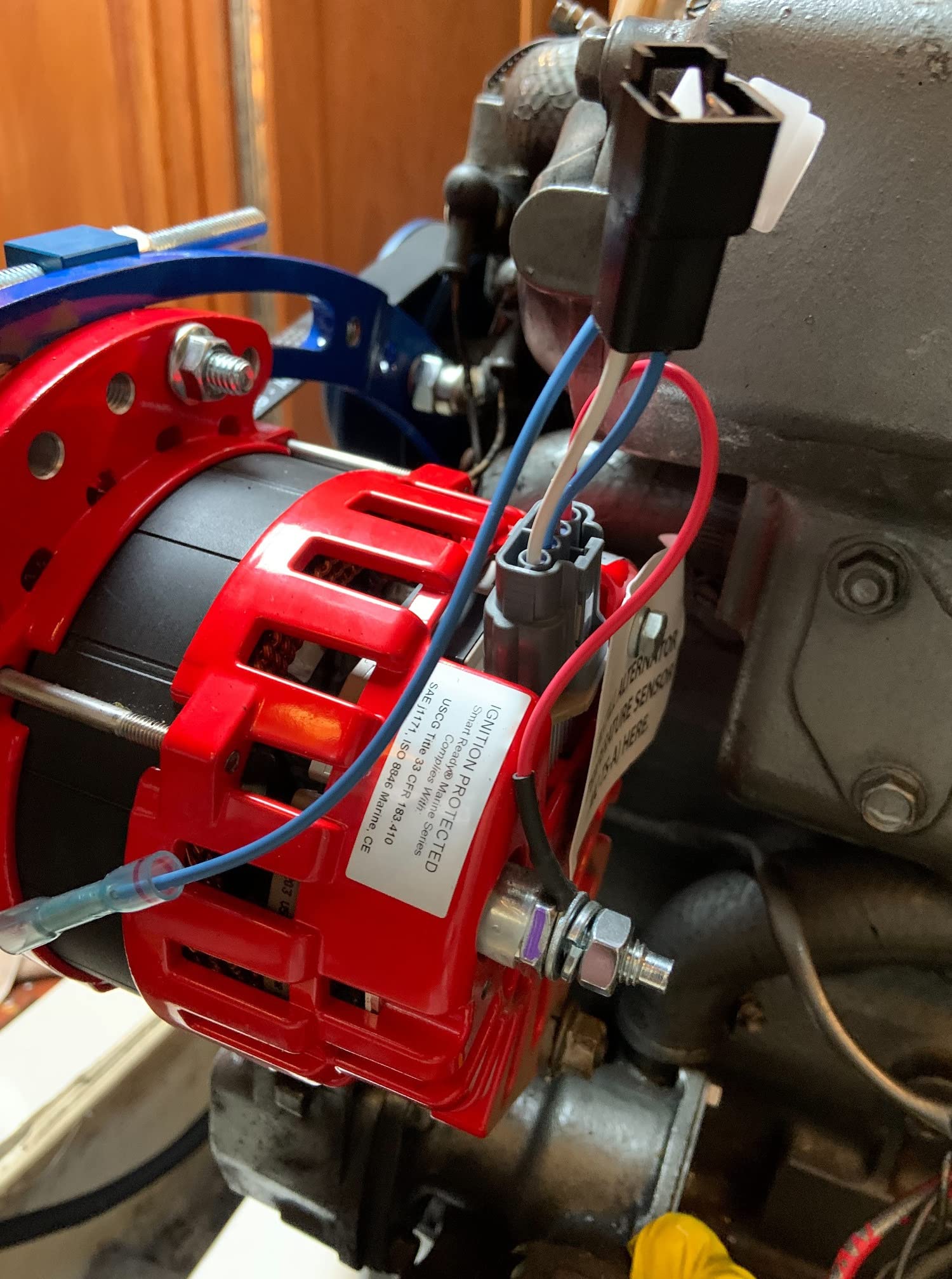 Balmar Alternator 3.15'' Dual Foot Saddle J10 Serpentine Pulley Regulator & Temp Sensor - 170A Kit - 12V,WBAUVB07NLXGLJ6