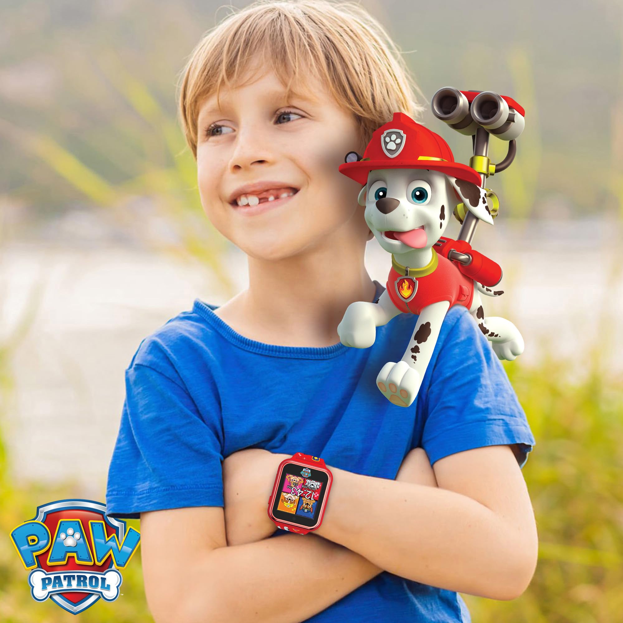 Accutime Kids Nickelodeon Paw Patrol Red Educational Touchscreen Smart Watch Toy For Toddlers, Boys, Girls   Selfie Cam, Learnin