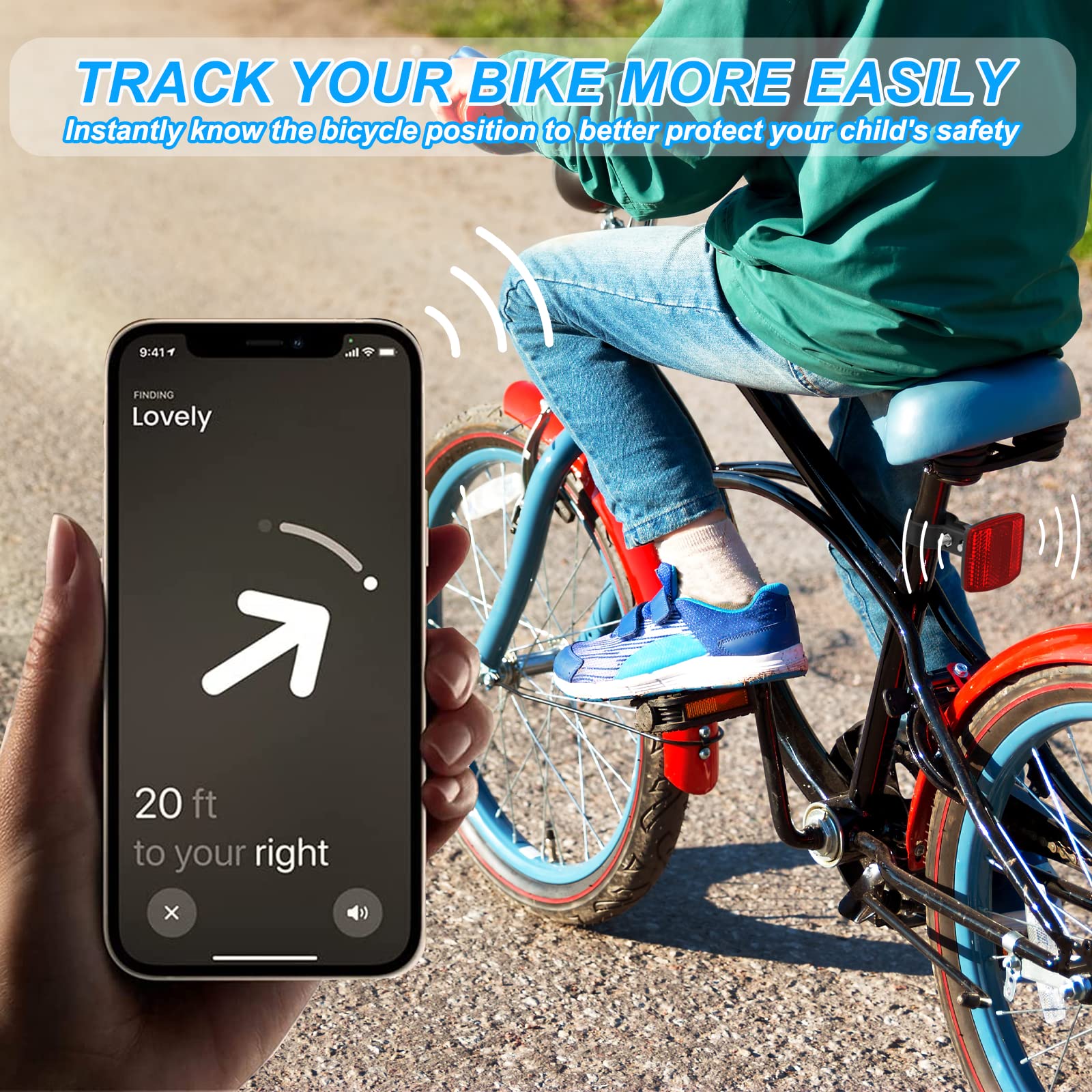 Perfipro Airtag Bike Mount, Hidden Bike Gps Tracker Case For Apple Airtag, Airtag Bike Seatpost Reflector Mounts, Anti Theft Air
