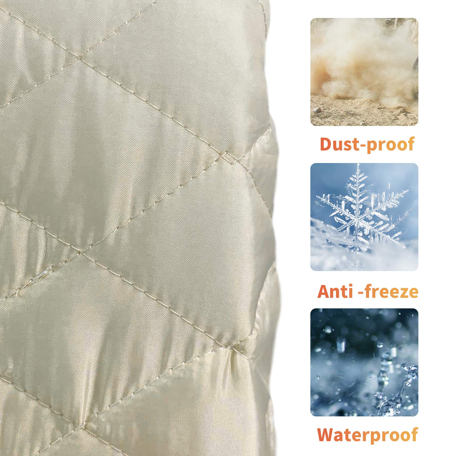 Homydom Ac Cover Indoor, Air Conditioner Cover Inside Ac Unit Cover Double Insulation Defender, High Elasticity, Light Yellow M