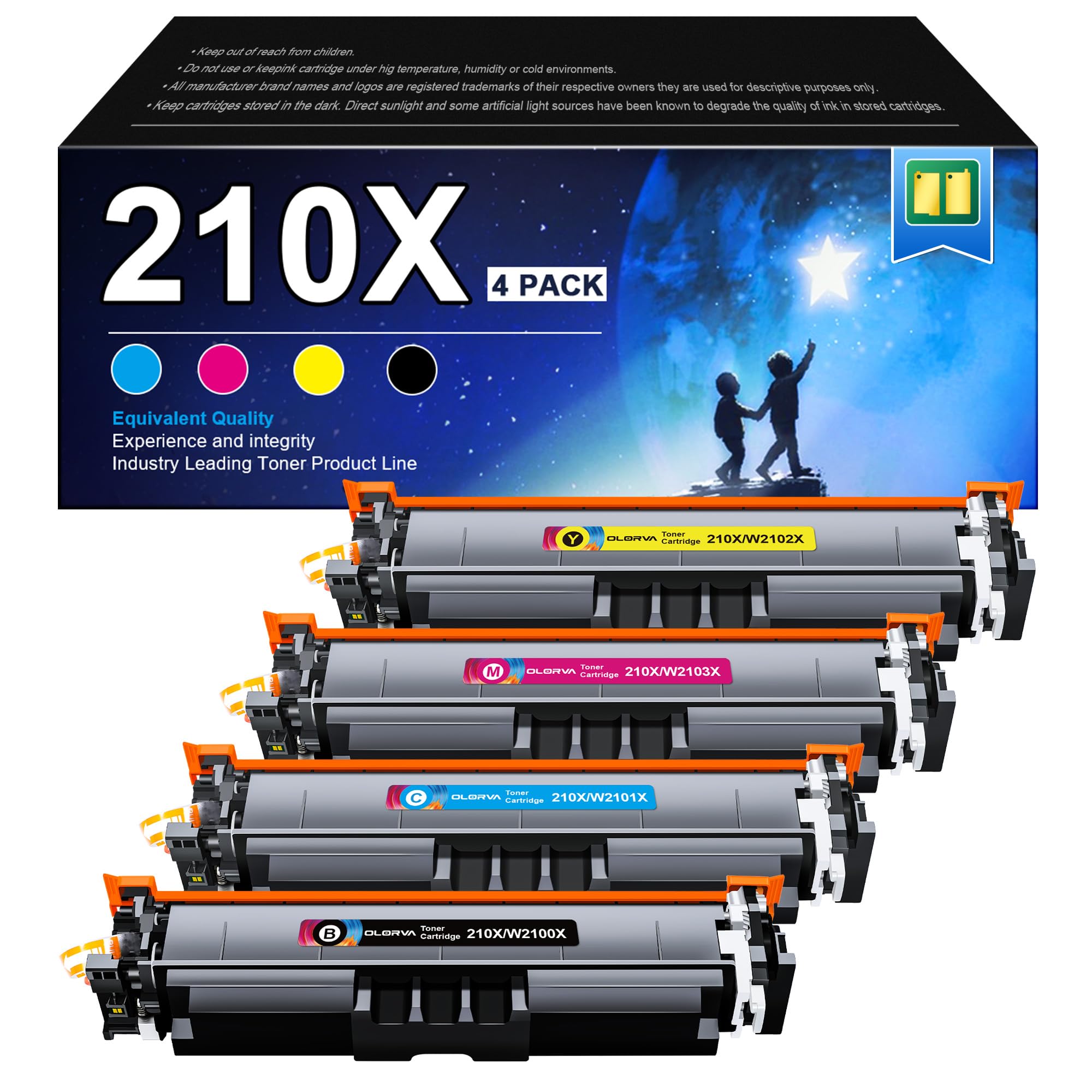 210X 210A Toner Cartridges 4 Pack - Replacement For Hp 210X Hp 210A, Works For Hp Color Laserjet Pro Mfp 4301Fdw Wireless Printe