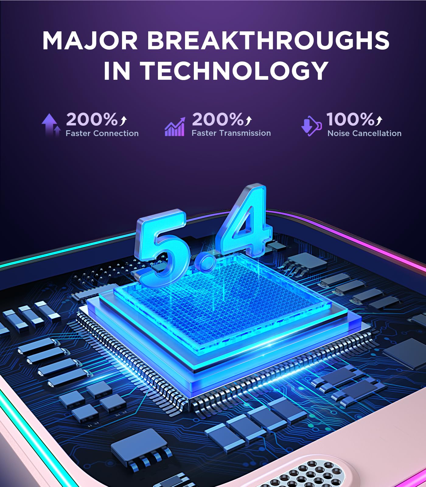 Joyroom Bluetooth 5.4 Car Adapter With Dual Mics And Noise Cancellation, Aux Bluetooth Car Kit With Plug And Play And Noise Filt