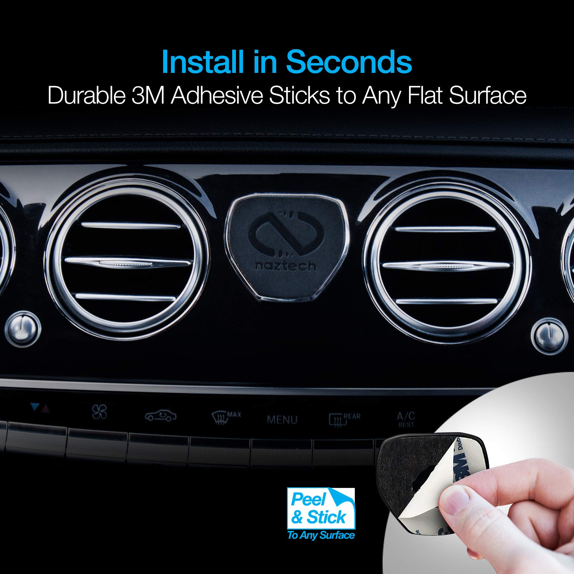 Naztech Magbuddy Anywhere Magnetic Phone Holder Tablet Mount Hands-Free - Easily Install Universal Compatibility For Iphone 16,