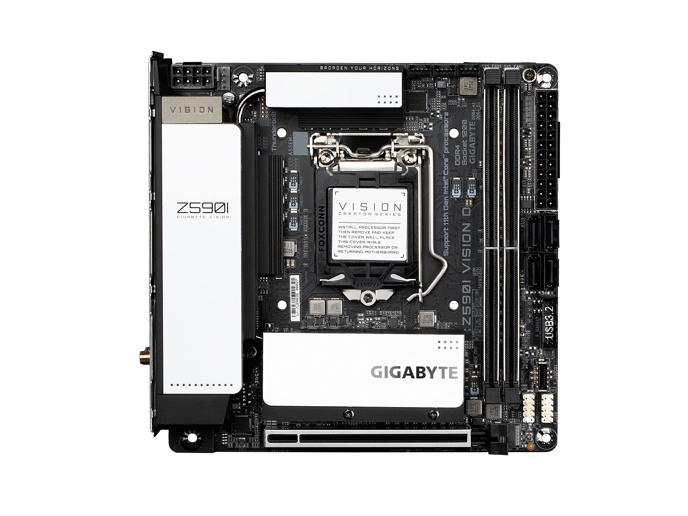 Gigabyte Z590I Vision D (Lga 1200/ Intel/ Z590/ Mini Itx/Dual M.2/ Pcie 4.0/ Front Usb Type C/Intel Wifi 6/2.5Gbe Lan/Motherboar