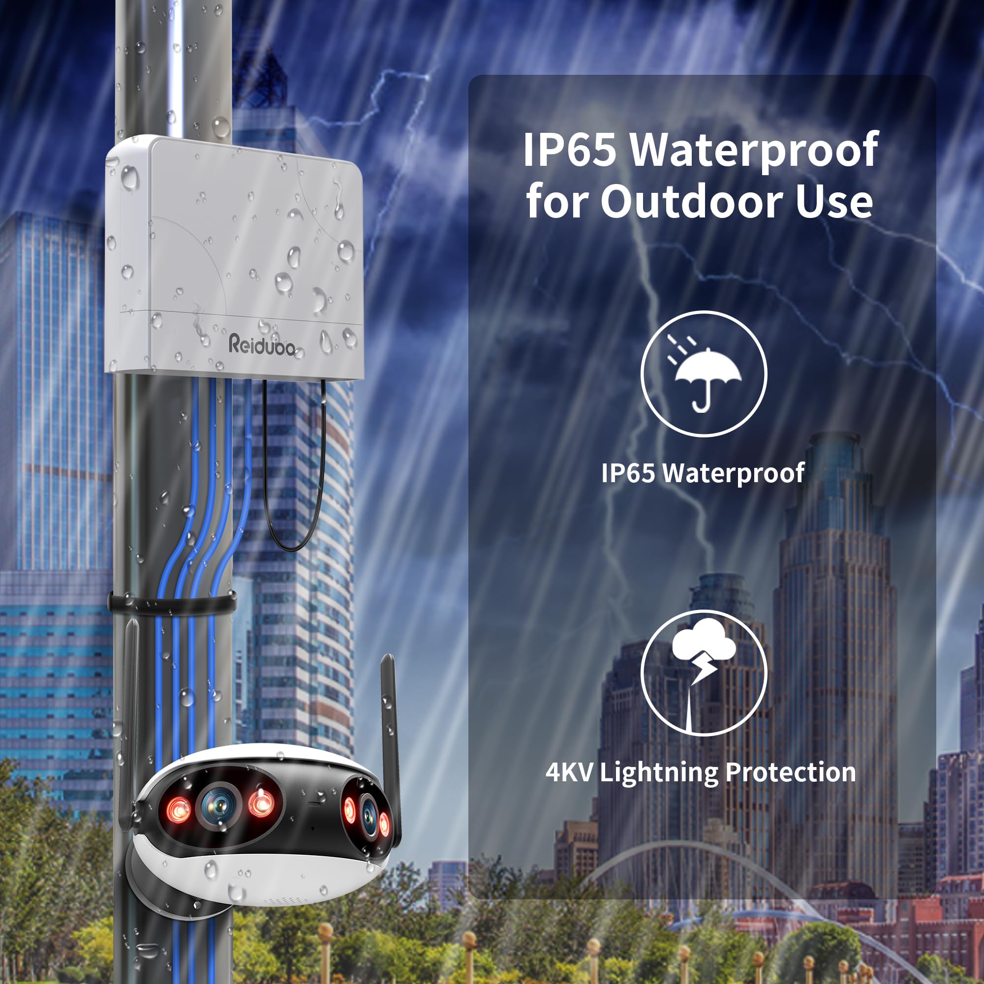 Reidubo 8 Port Gigabit Poe Switch Waterproof, 1000 Mbps 8 Poe+ Ports 120W, Ieee802.3Af/At Power Over Ethernet Unmanaged Outdoor