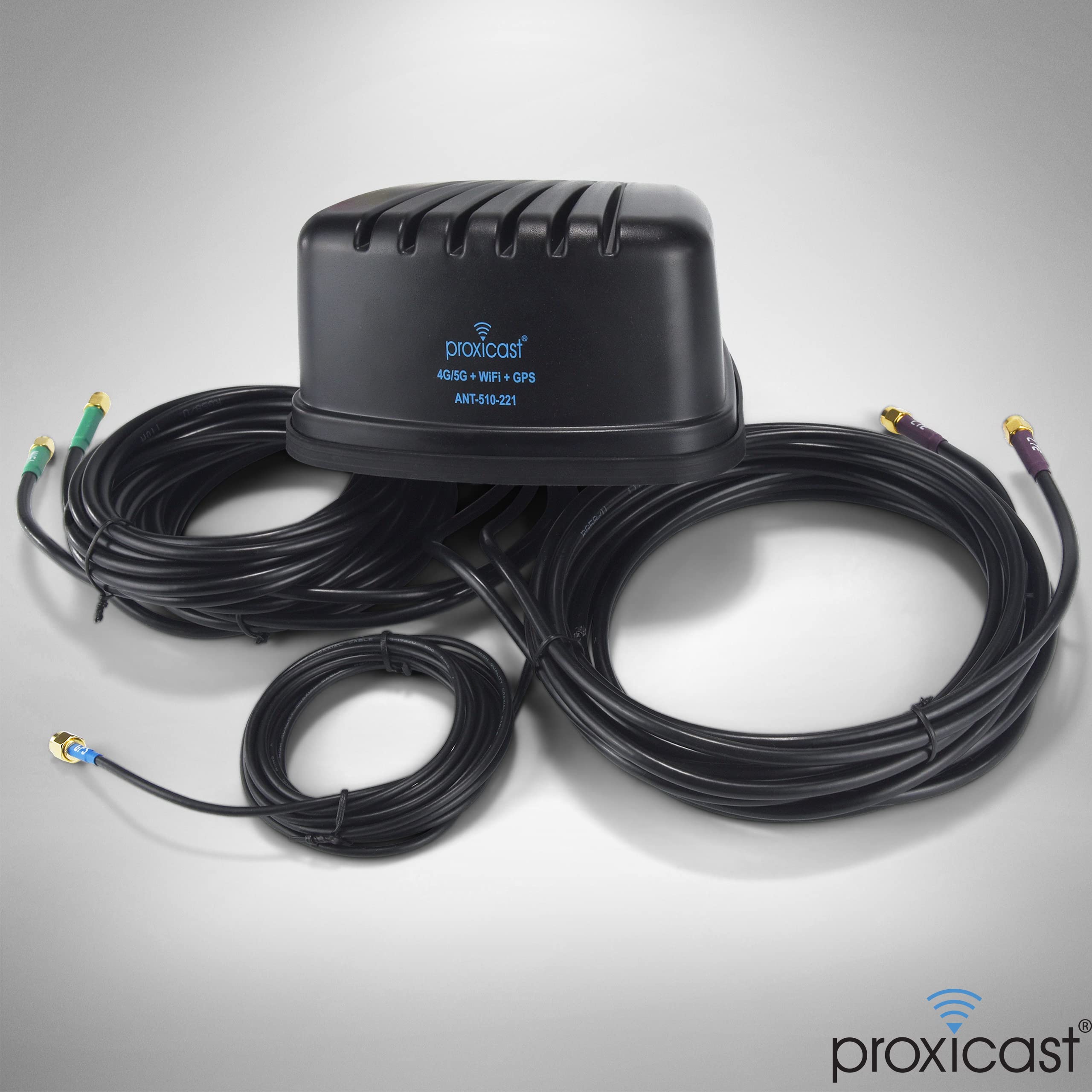 Proxicast 5 In 1 Pro Grade Low Profile 2X2 Mimo 4G/5G + Wi Fi + Gps Screw Mount Combination Vehicle Antenna Compatible With Crad