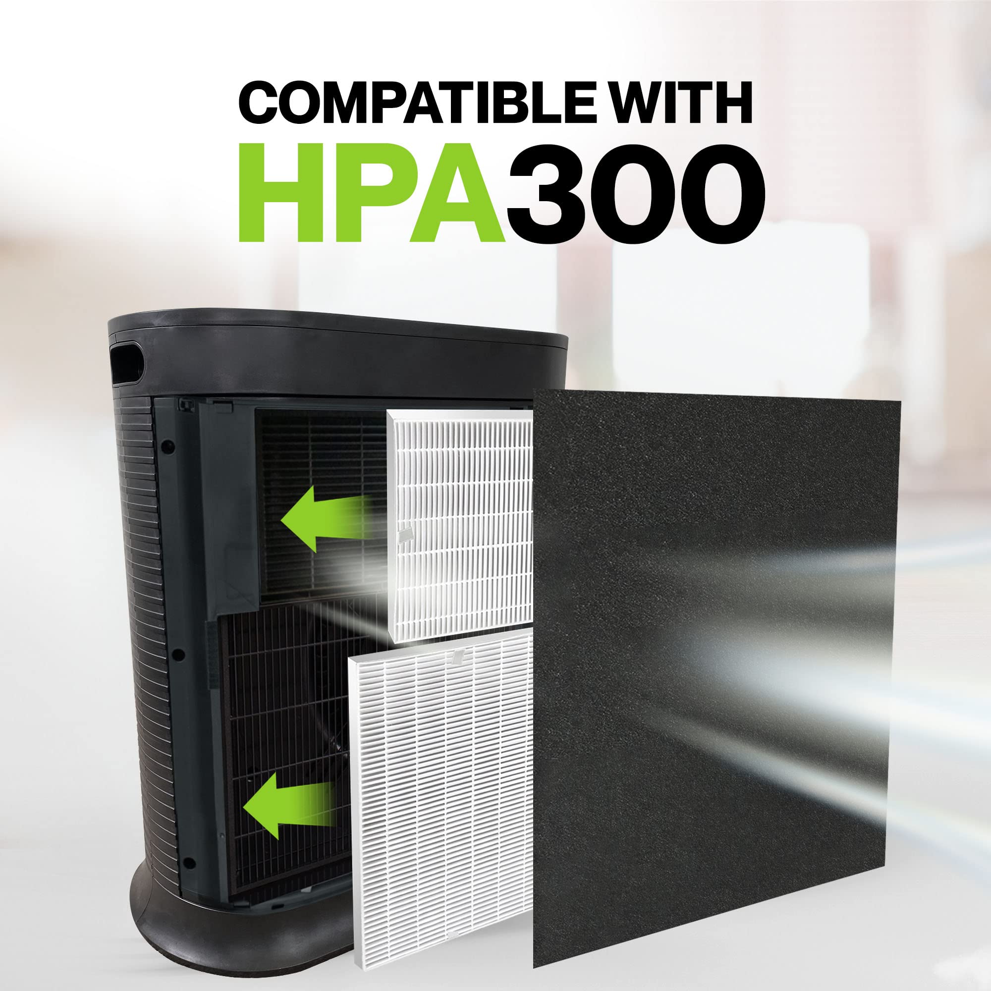 Durabasics 3 Hepa Filter Set For Hpa300 Honeywell Air Purifier Filters & Honeywell Hpa300   For Honeywell Air Purifier Filter Re