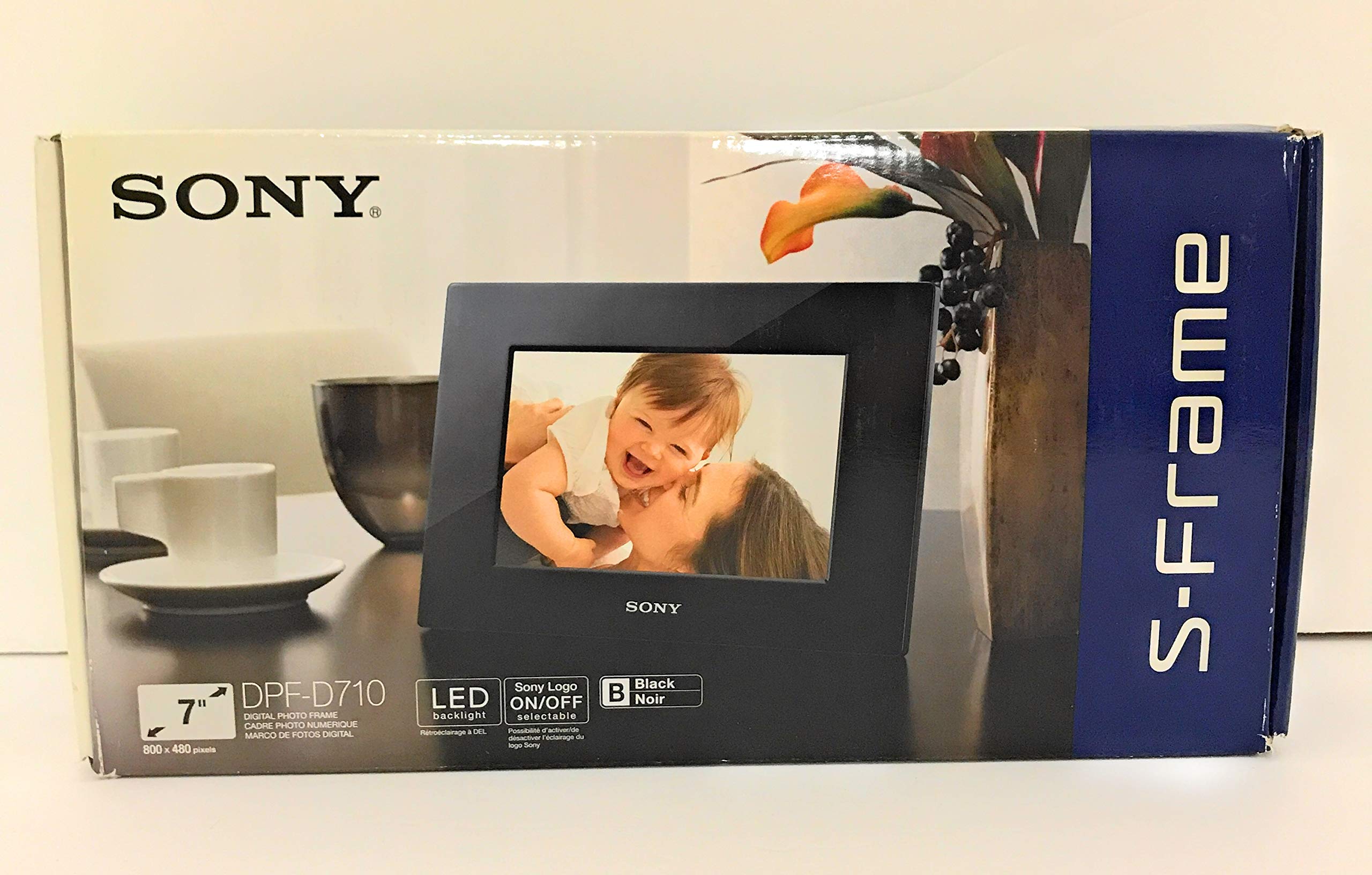 Sony DPF D710 7 Inch WVGA LCD (16:10) Digital Photo Frame (Black)