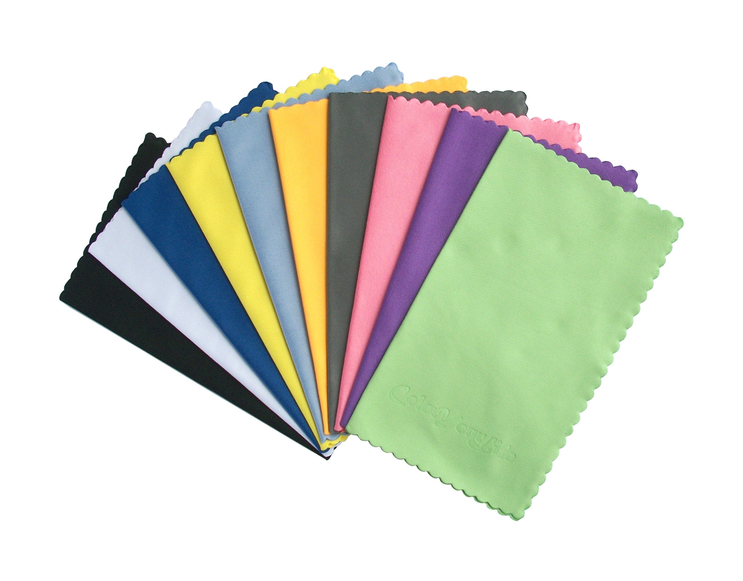 Coloryourlife 10 Pack Microfiber Cleaning Cloths For Smart Phones, Laptops, Tablets, Lenses, Lcd Monitor, Tv, Camera, Glasses, Optics Etc
