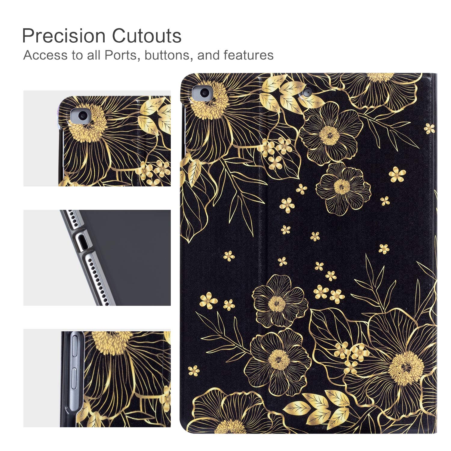 Ipad Air 2 Cover, Gofupa 9.7 Ipad 6Th/ 5Th Generation Cases Premium Leather Folio Case And Multiple Viewing Angles Stand For Ipa