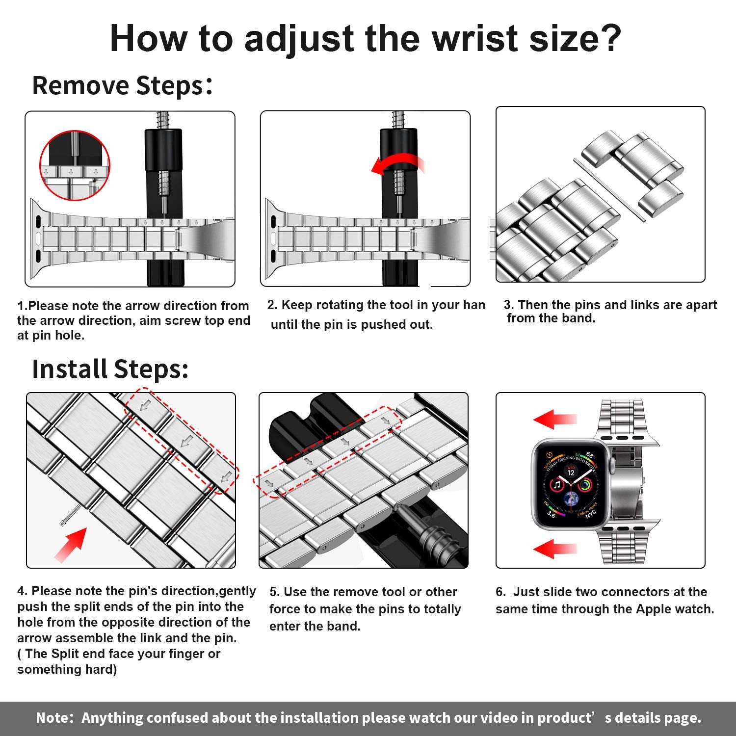 Miohhr Solid Stainless Steel Band Compatible With Apple Watch 45Mm,Metal Strap For Iwatch Series 7 6 5 4 3 2 1 Se Women And Men,