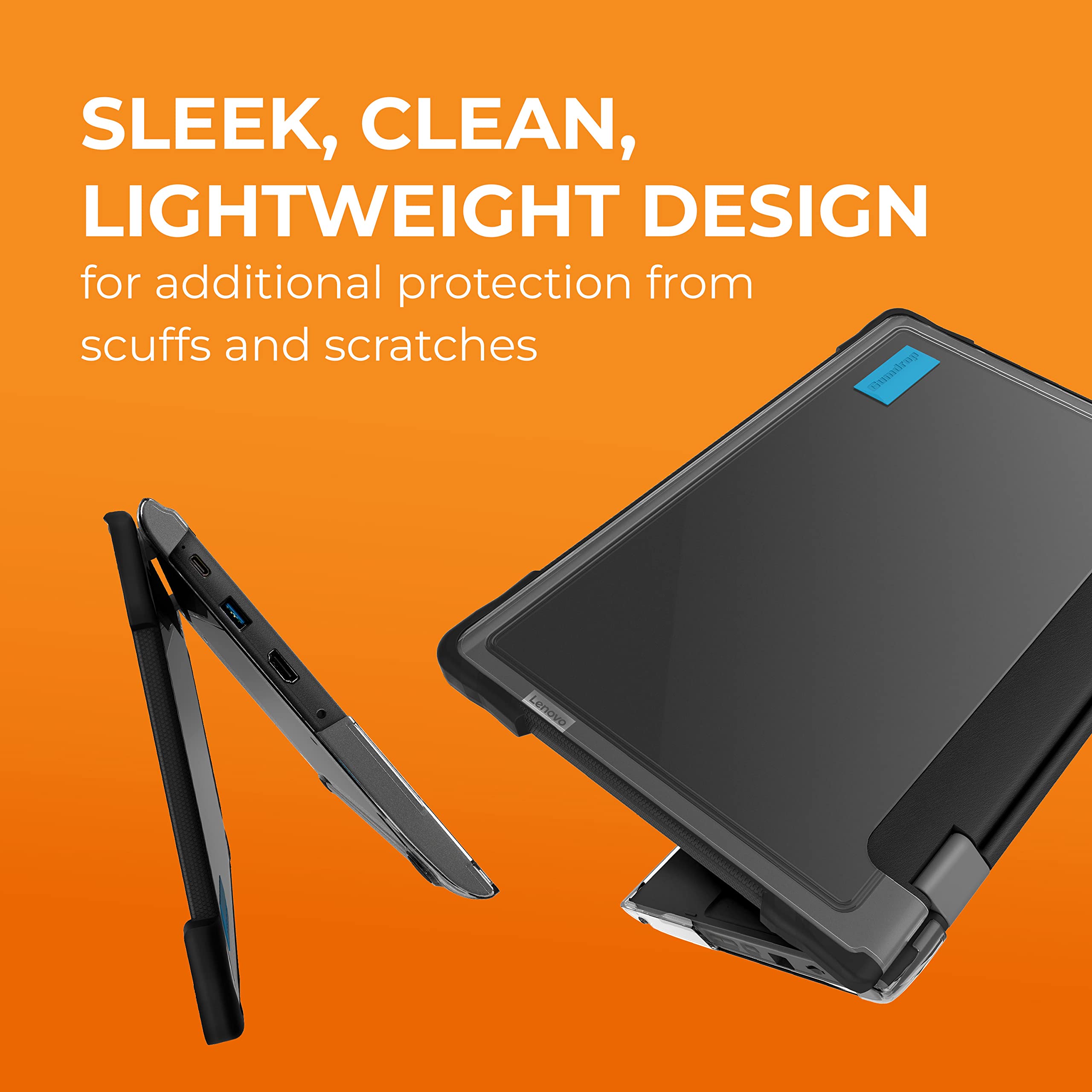 Gumdrop Slimtech Laptop Case Fits Lenovo 300E Chromebook (2Nd Gen, Intel). Designed For K-12 Students, Teachers And Classrooms -