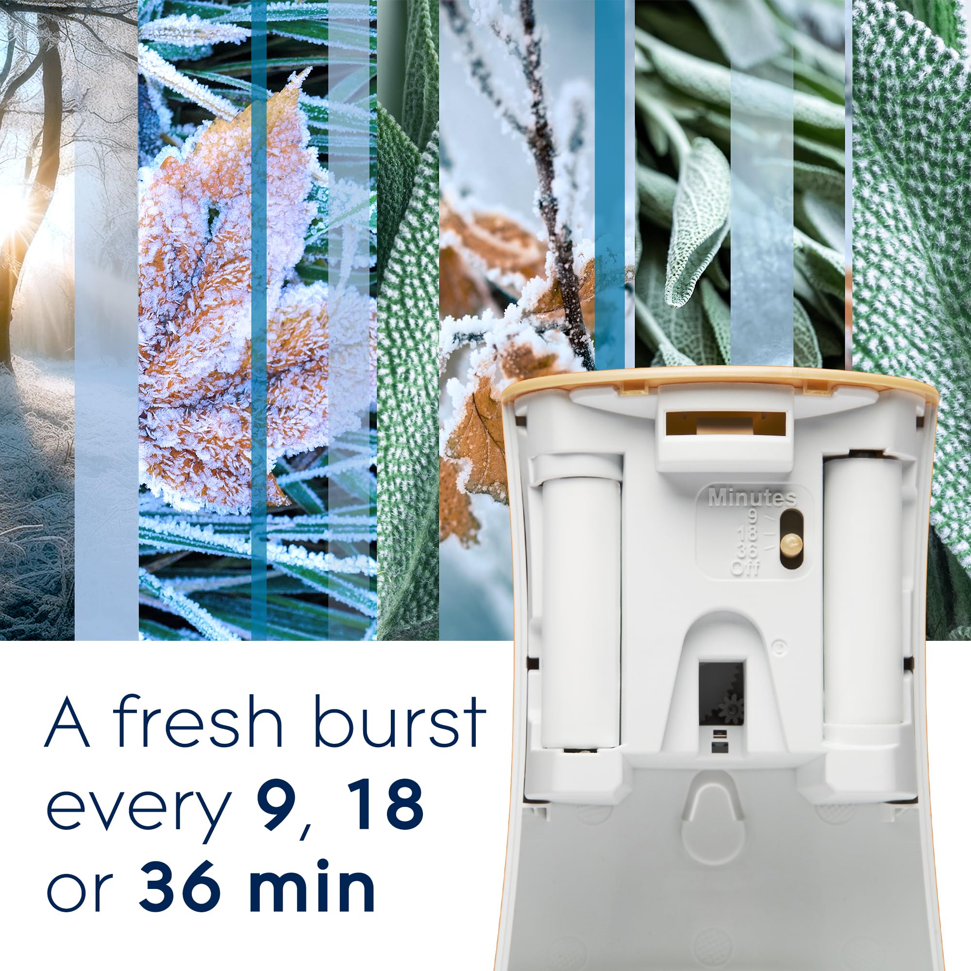 Glade Automatic Spray Refill, Air Freshener For Home And Bathroom, First Frost, Limited Edition Scent, 6.2 Oz