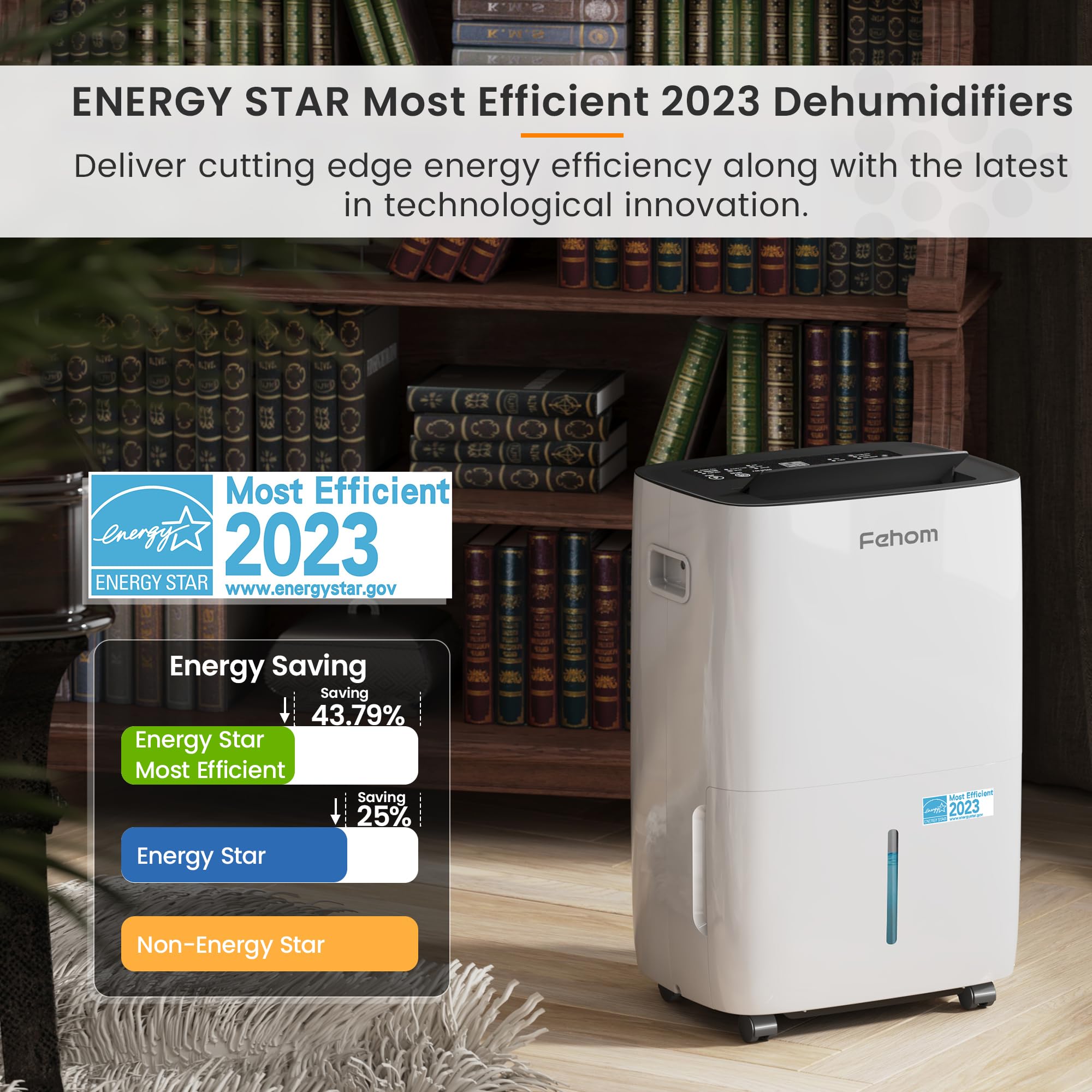 Fehom 150 Pints Dehumidifier With Pump Most Efficient Energy Star   7,000 Sq. Ft. Dehumidifier For Basement With Drain Hose And