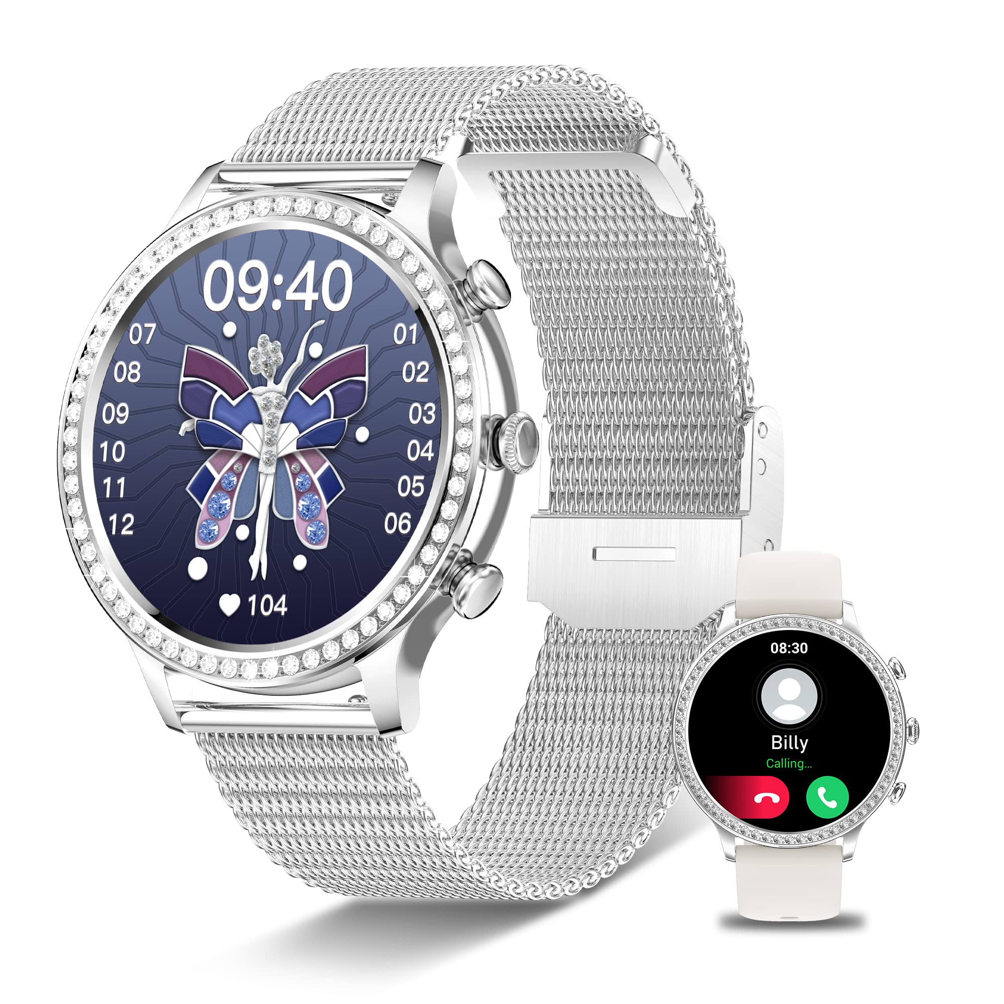 Iaret Smart Watch For Women (Call Receive Dial), Smart Watches For Android Ios Phones 1.32inch Touchscreen Smartwatch With Ai Voice