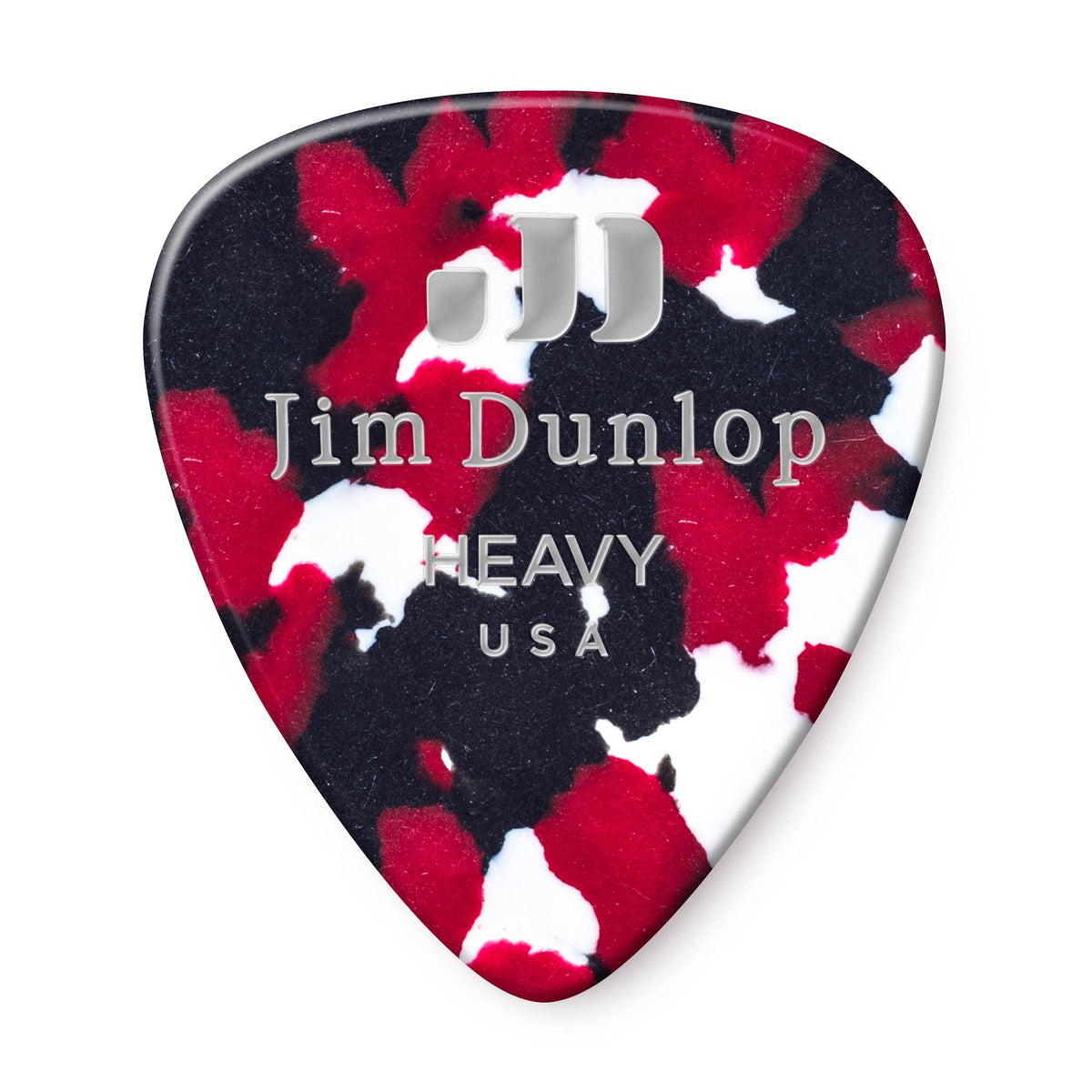 Dunlop 483P06Hv Genuine Celluloid, Confetti, Heavy, 12/Player'S Pack