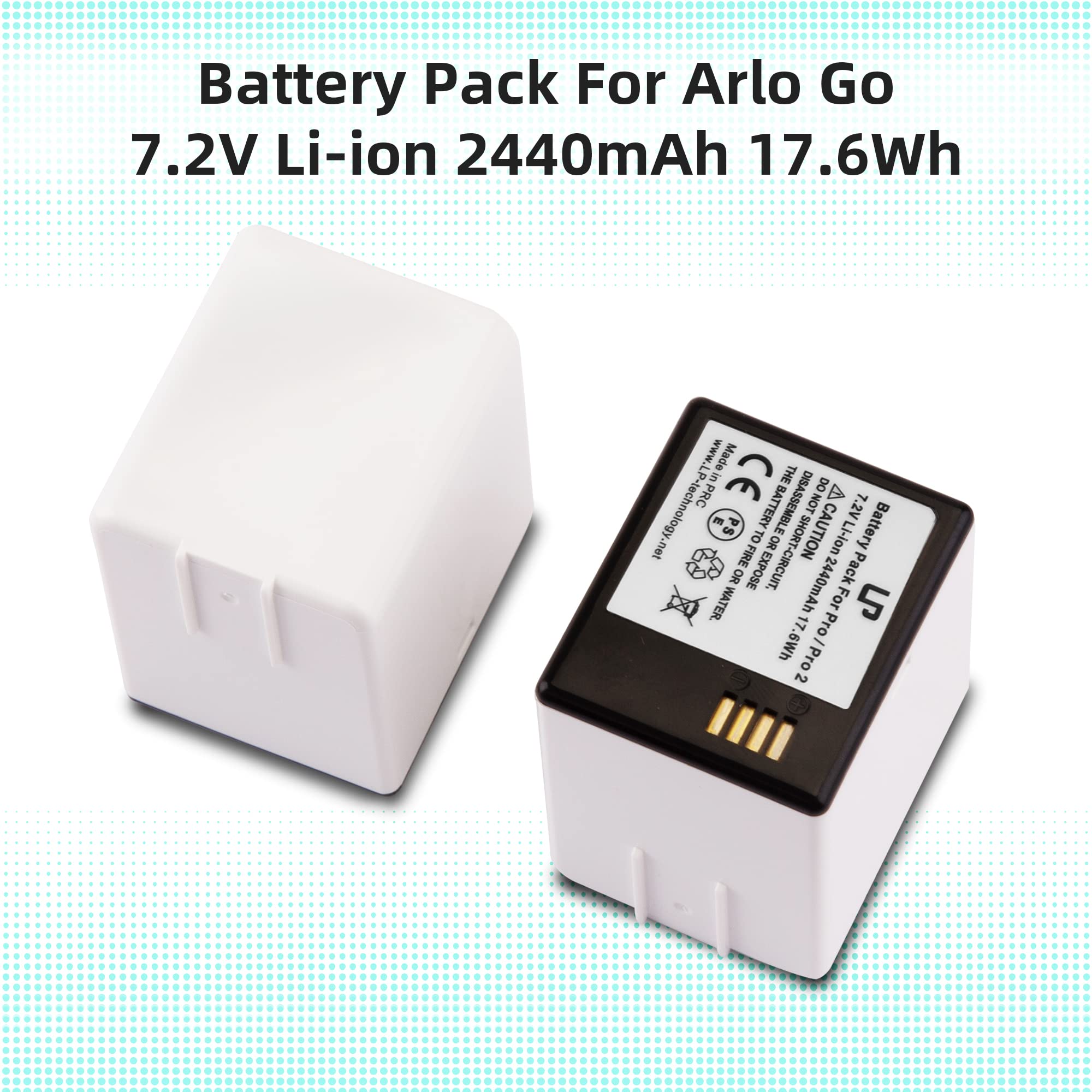 Battery Chagrer Pack For Arlo Pro & Arlo Pro 2 (Vma4400), 2 Pack 2440Mah Li Ion Rechargeable Batteries Only For Arlo Pro/Pro 2 C