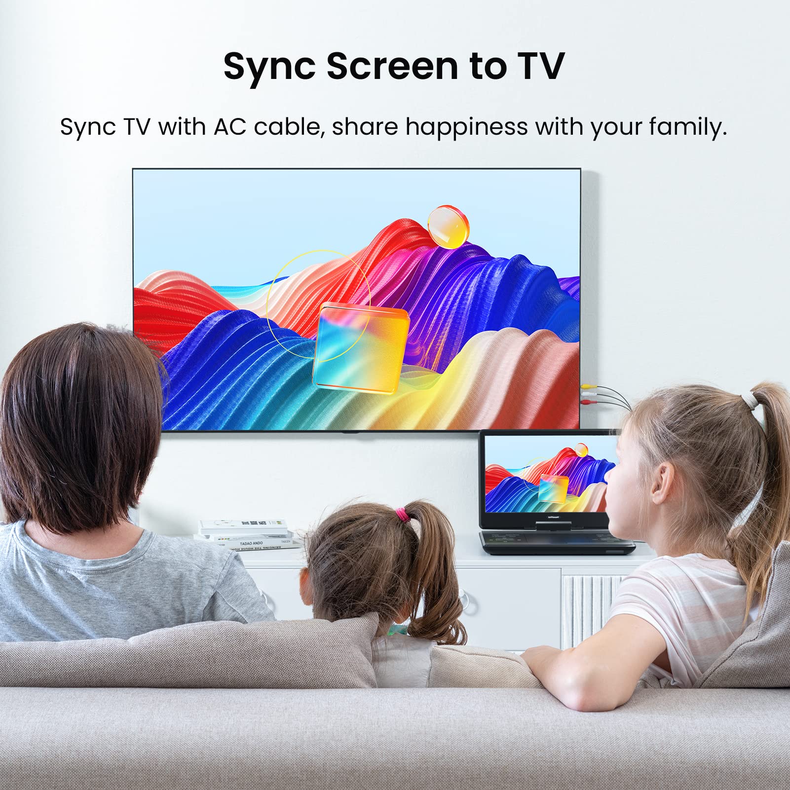 Iegeek 15.9' Portable Dvd Player   With 14.1' Large Hd Screen, 6 Hours Rechargeable Battery, High Volume Speakers, Region Free, Support Usb/Sd/Headphone/Sync Tv And Multiple Formats, Slow Play, Black